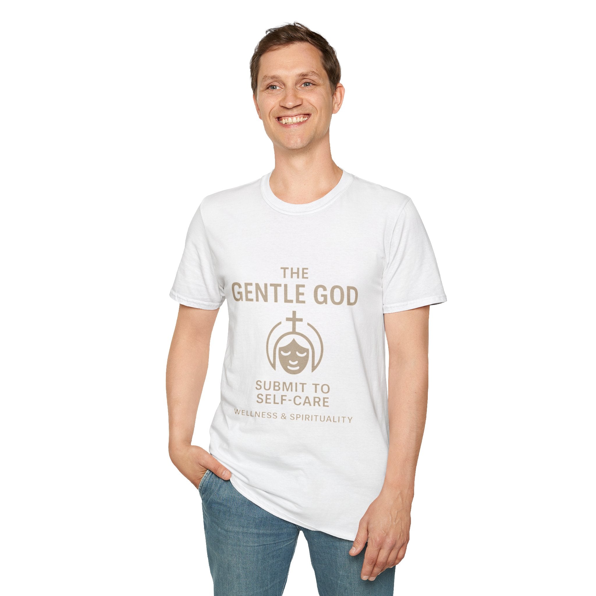 The Gentle God T-Shirt — "Submit to Self-Care" Spiritual Wellness Tee