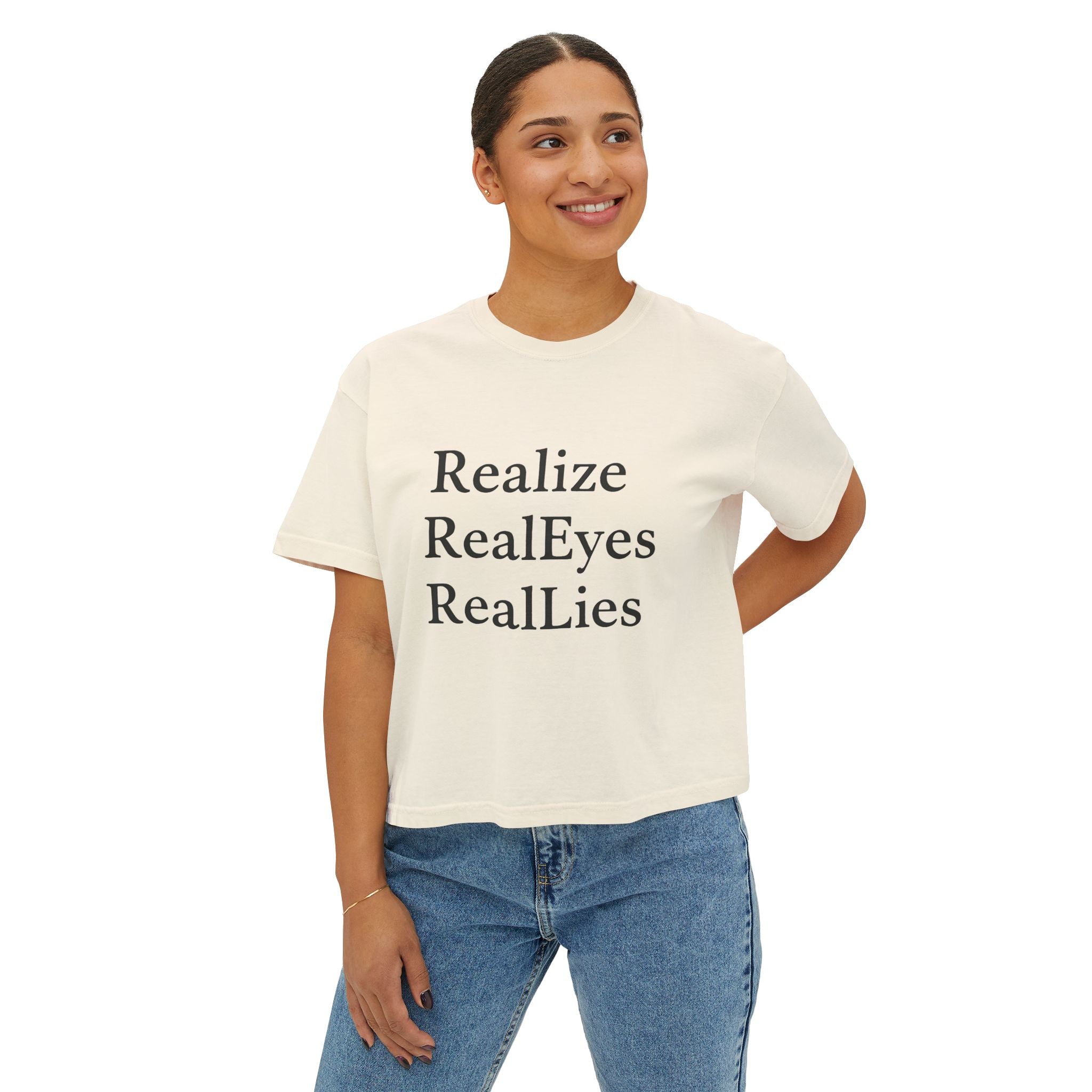 The "Real Eyes" Boxy Tee | Realize Real Lies