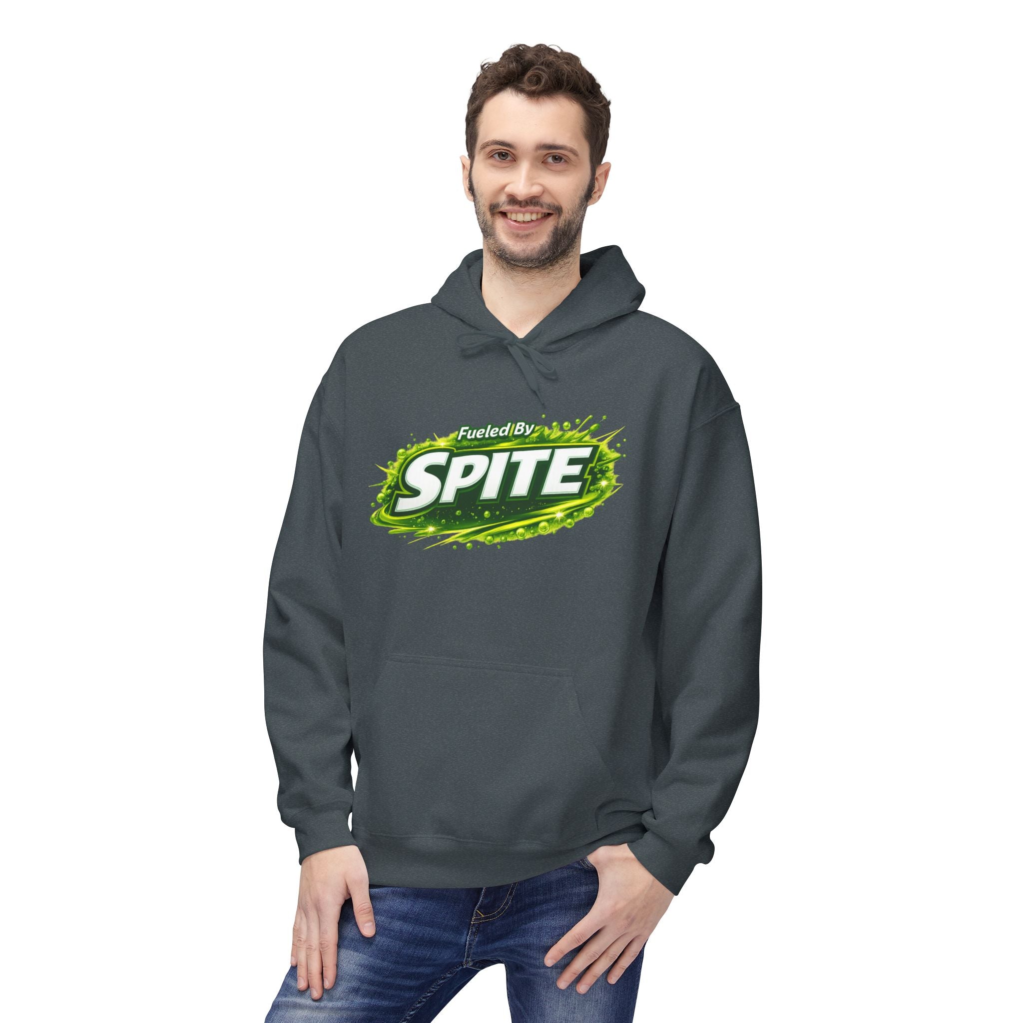 Hoodie — "Fueled by Spite" Graphic Pullover