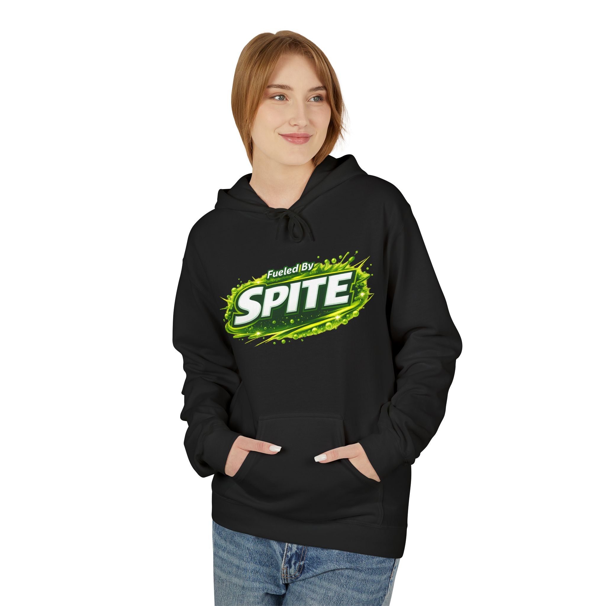 Hoodie — "Fueled by Spite" Graphic Pullover