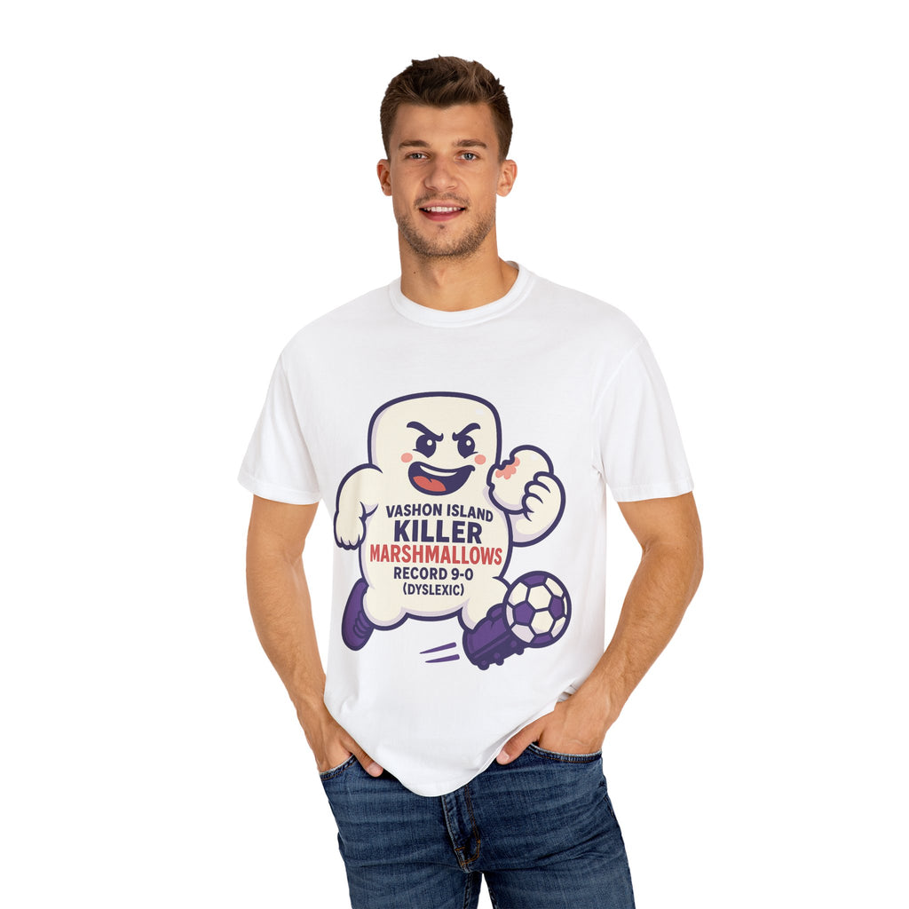 Killer Marshmallows Soccer T-Shirt — Vashon Island Retro Mascot Tee