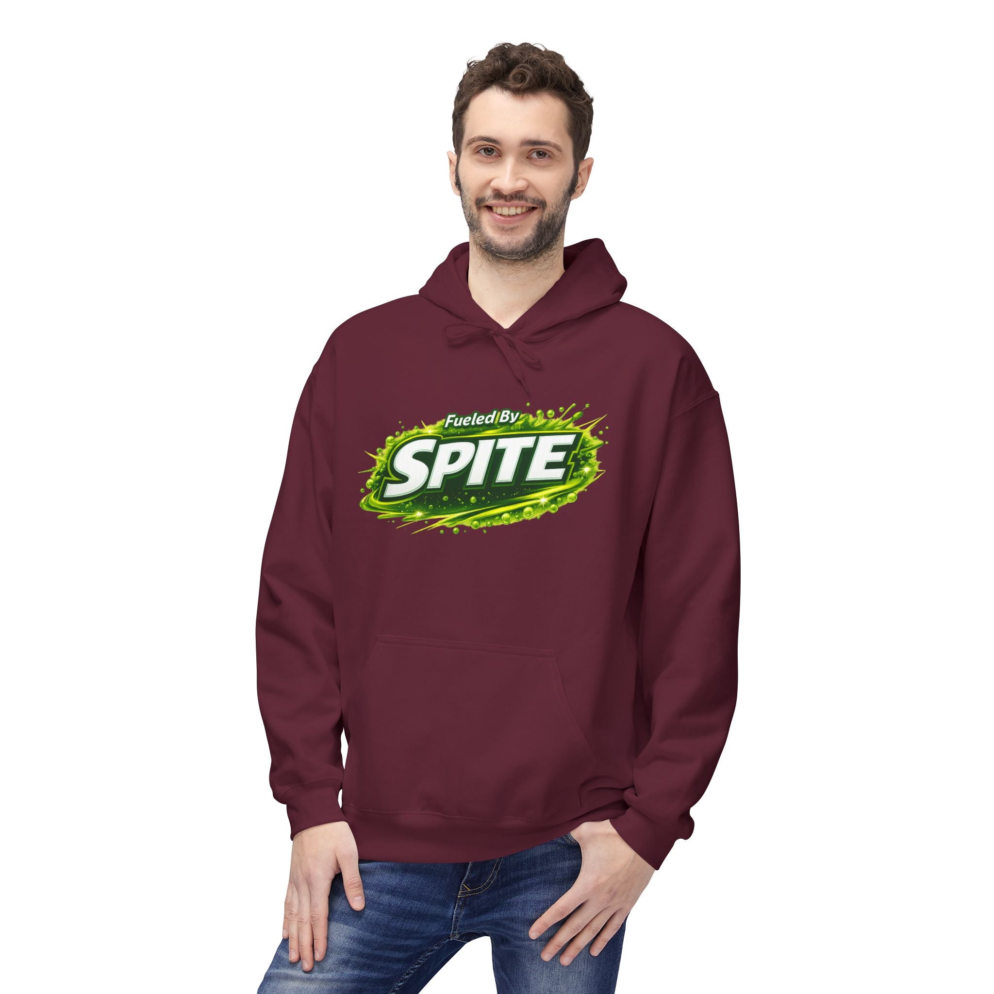 Hoodie — "Fueled by Spite" Graphic Pullover