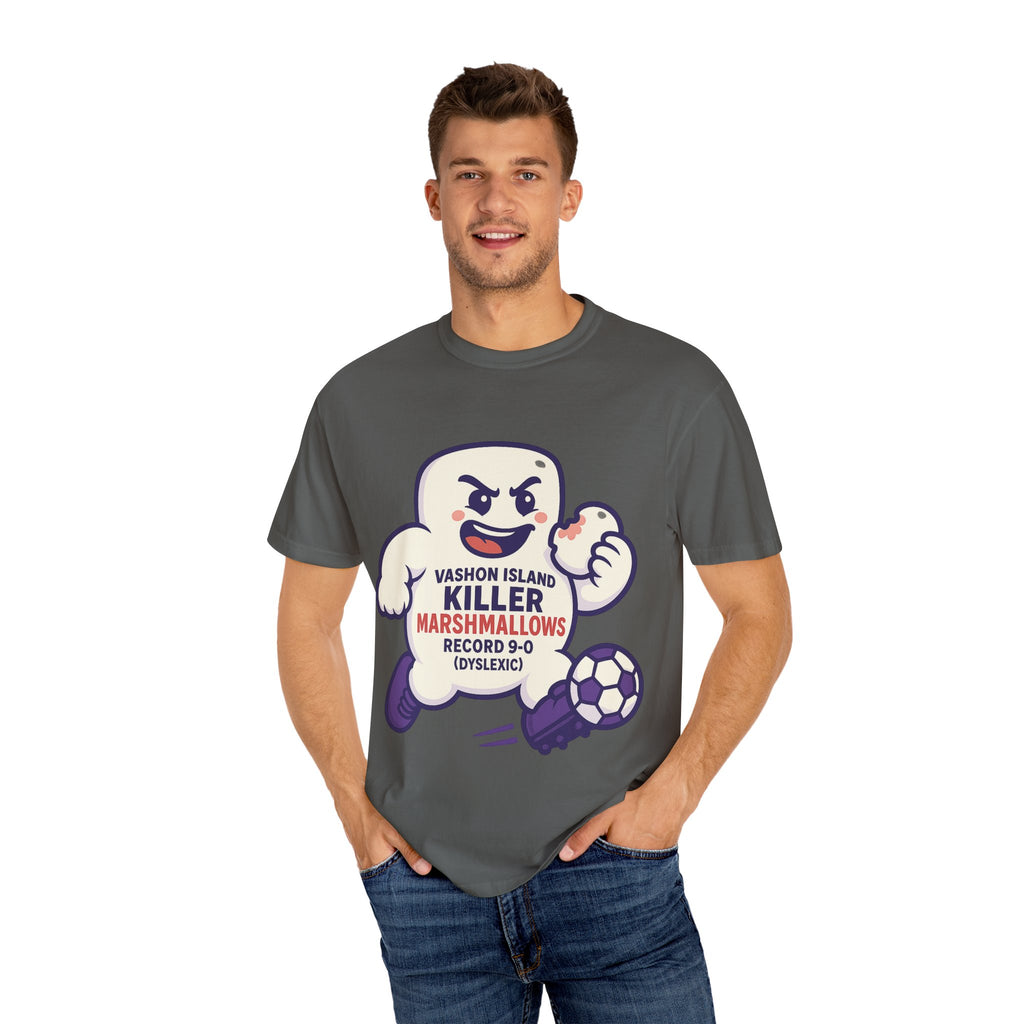 Killer Marshmallows Soccer T-Shirt — Vashon Island Retro Mascot Tee