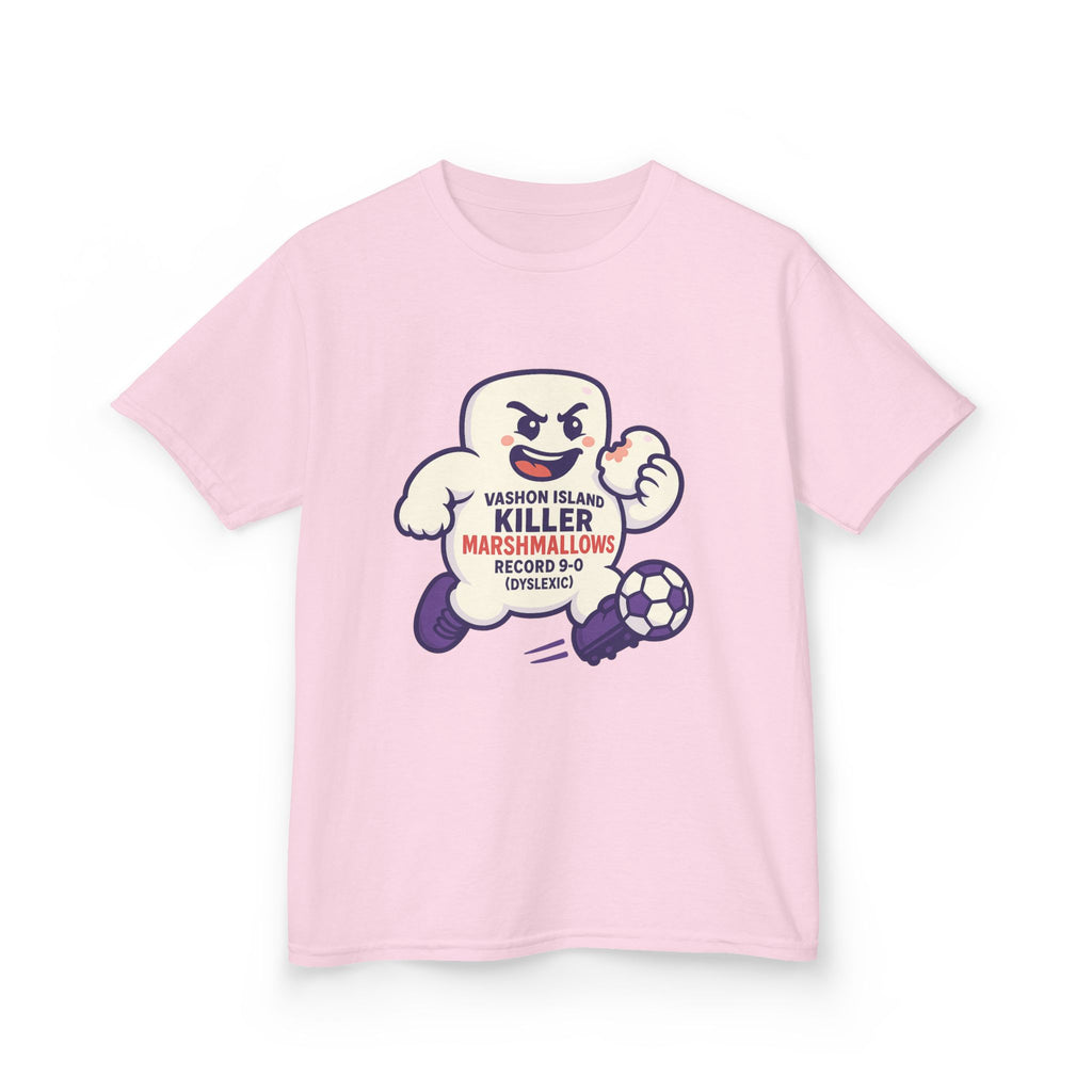 Kids Tee — 'Marshmallow Killer' Soccer Graphic