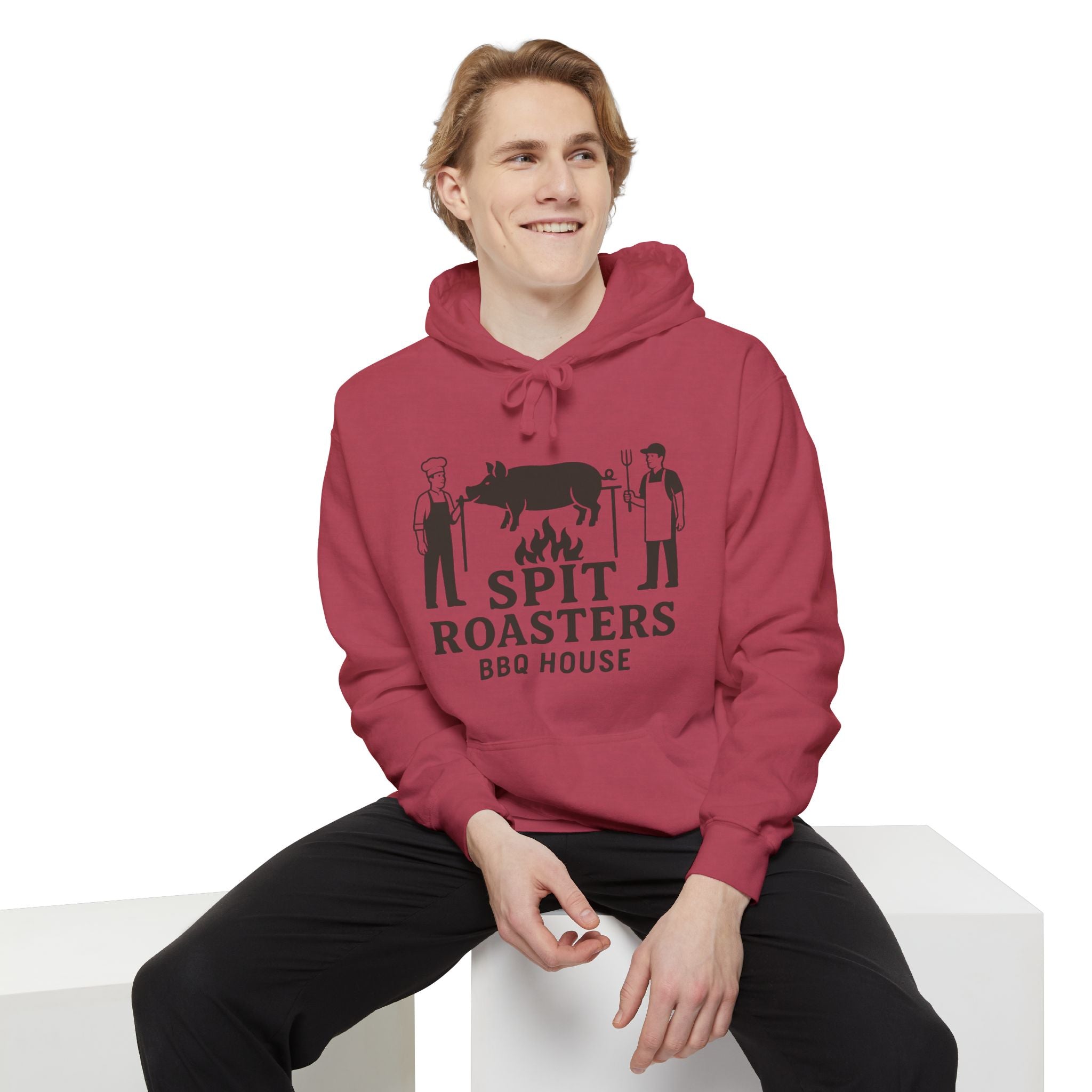 BBQ Hoodie — "Spit Roasters BBQ House" Graphic Pullover