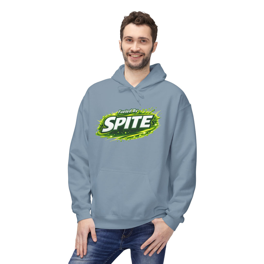 Hoodie — "Fueled by Spite" Graphic Pullover