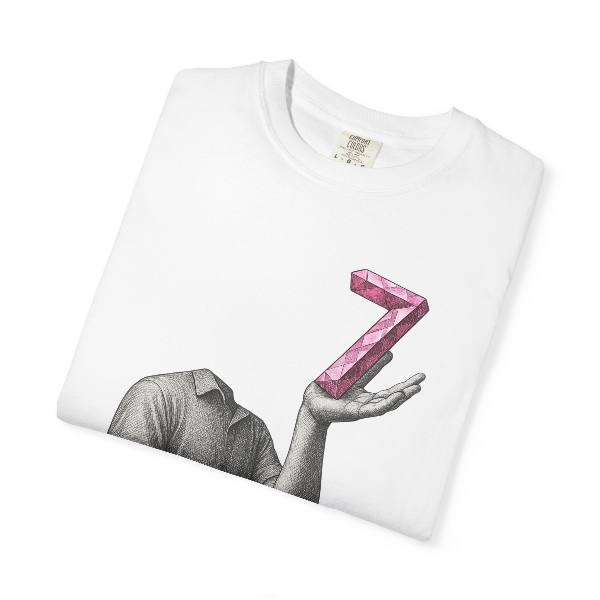 Graphic T-Shirt — Surreal Floating Numbers '6' & '7' Art Tee