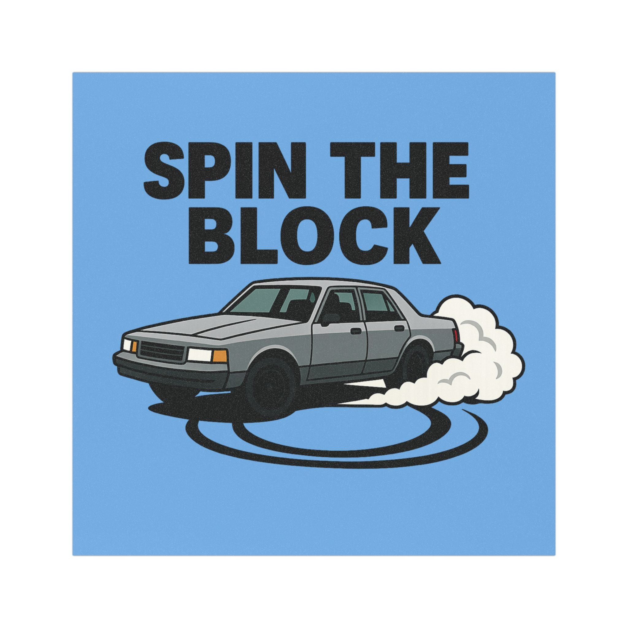Car Magnet — "Spin The Block" Burnout Drift Graphic