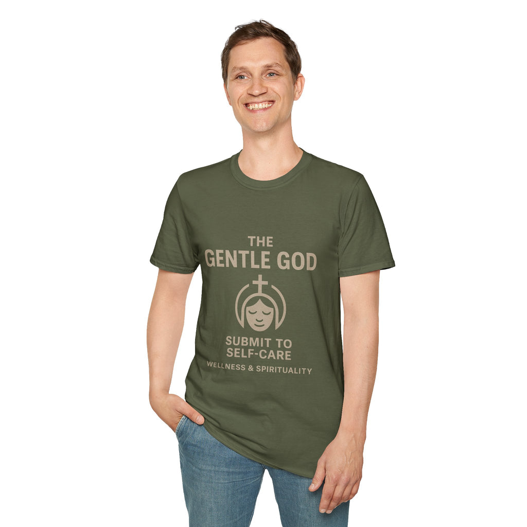 The Gentle God T-Shirt — "Submit to Self-Care" Spiritual Wellness Tee