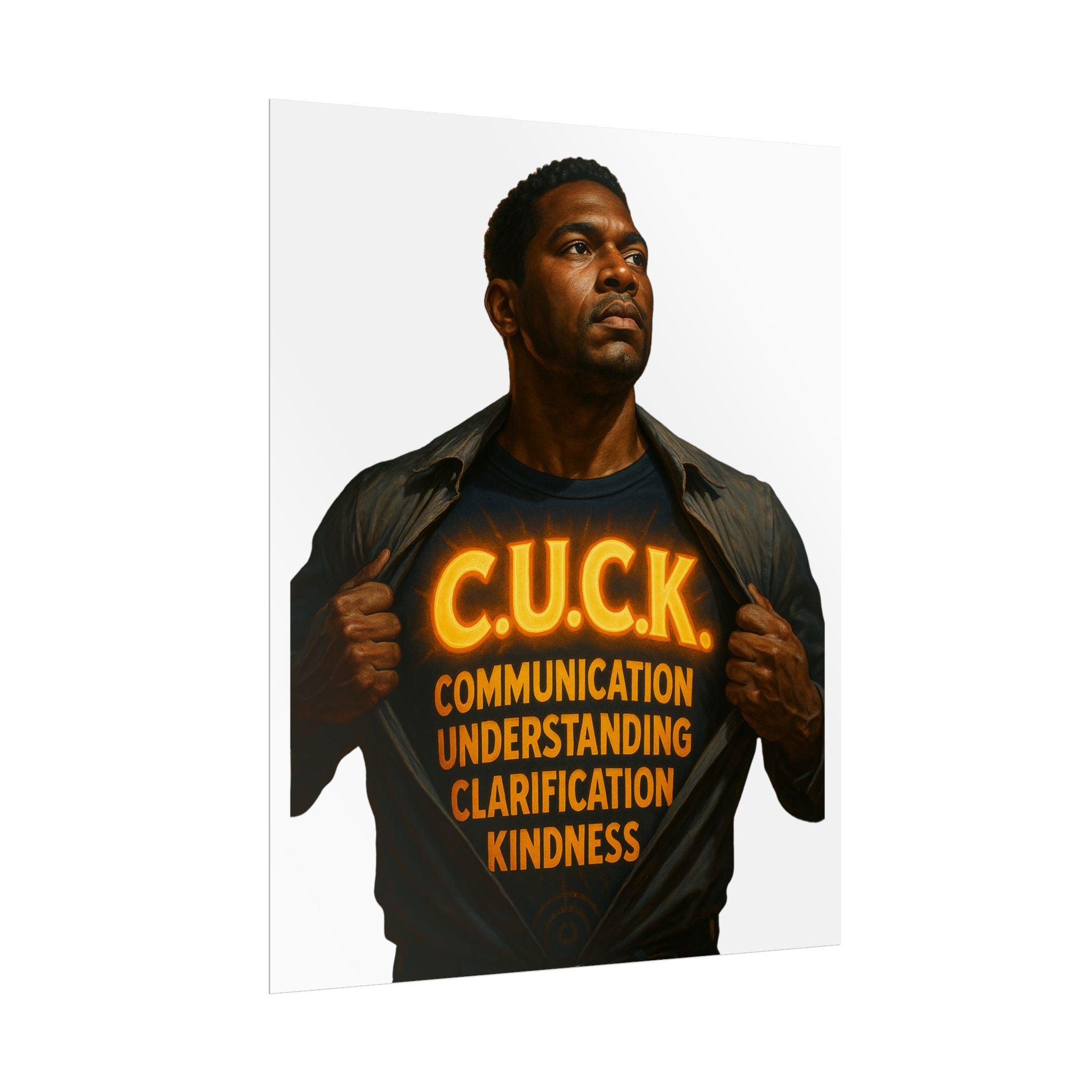 Rolled Poster - C.U.C.K. Motivational Wall Art (Communication, Understanding, Clarification, Kindness)