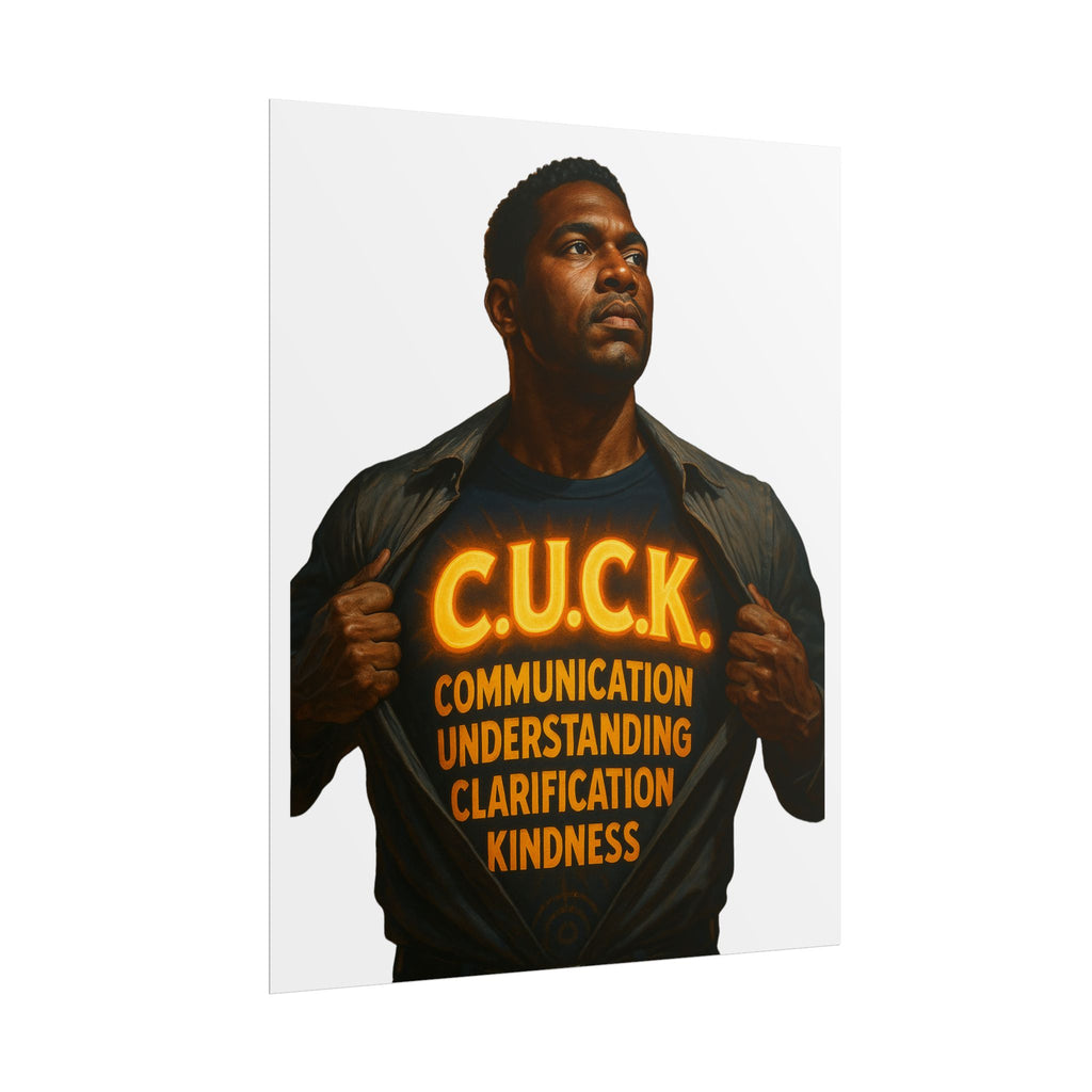 Rolled Poster - C.U.C.K. Motivational Wall Art (Communication, Understanding, Clarification, Kindness)