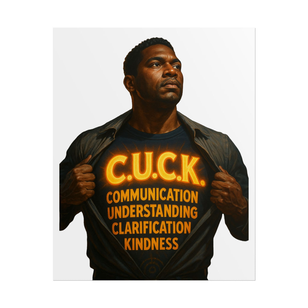 Rolled Poster - C.U.C.K. Motivational Wall Art (Communication, Understanding, Clarification, Kindness)