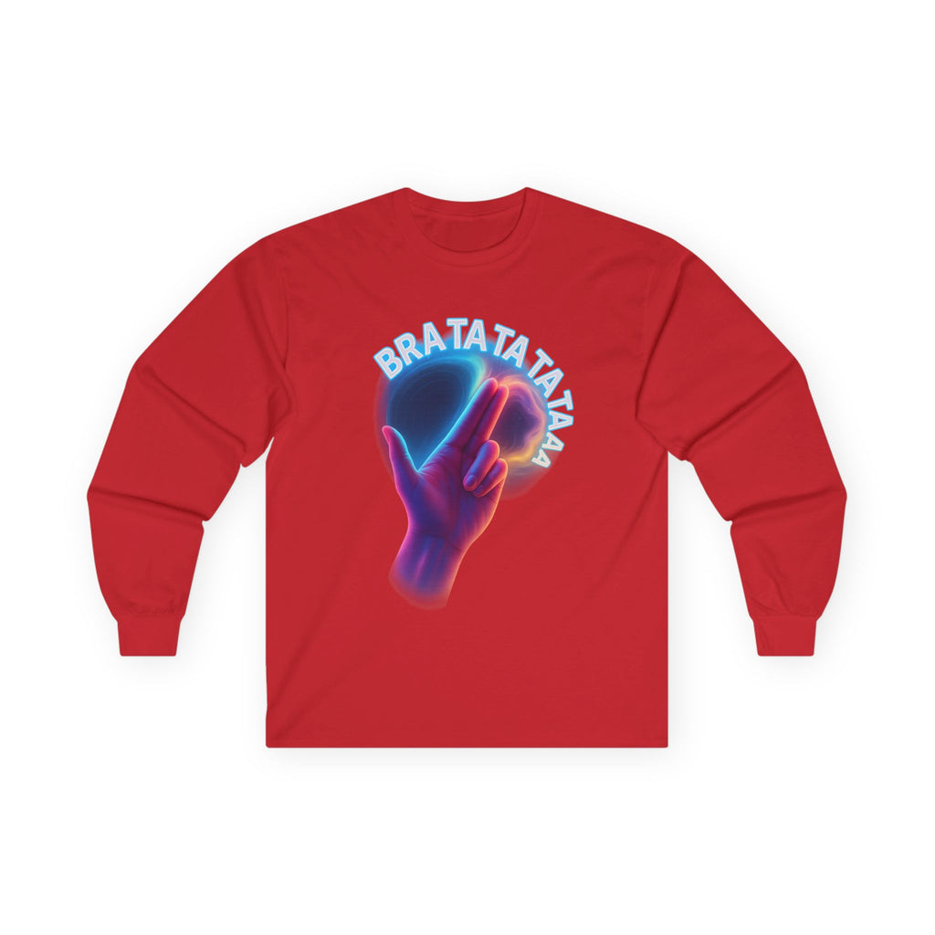 Long Sleeve Tee with 'BRATATAT' Design