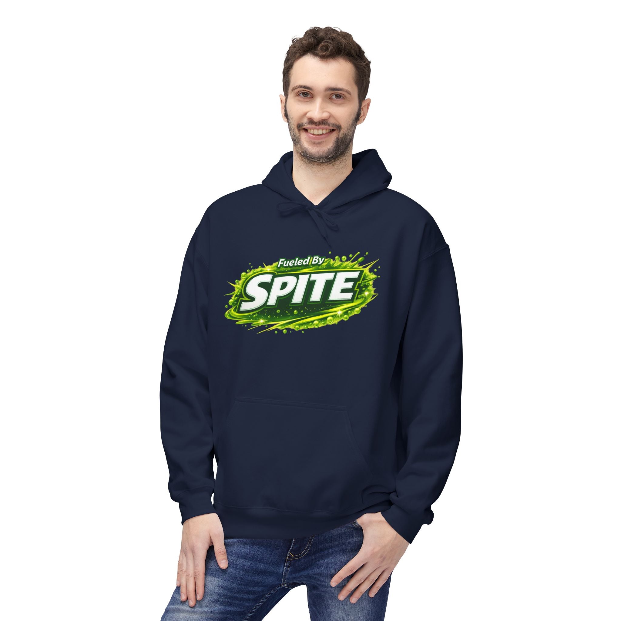 Hoodie — "Fueled by Spite" Graphic Pullover