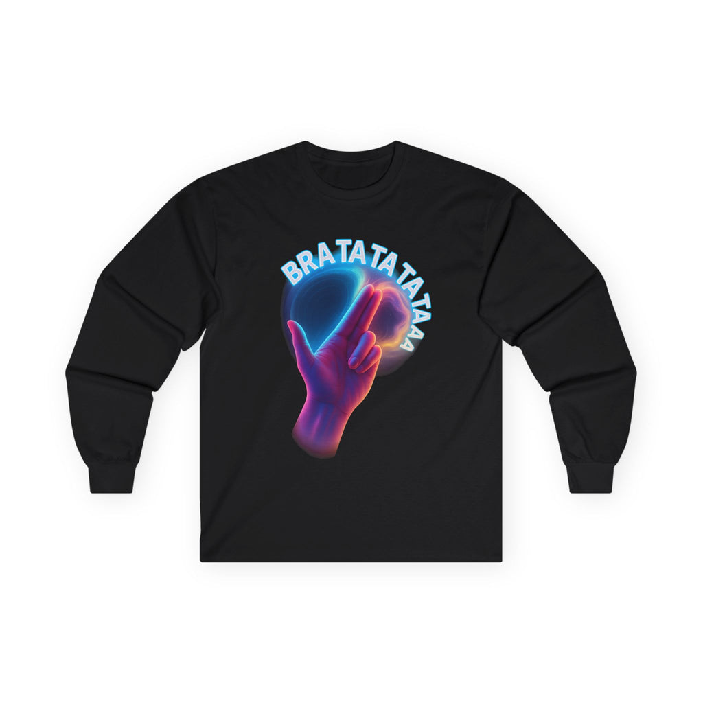 Long Sleeve Tee with 'BRATATAT' Design