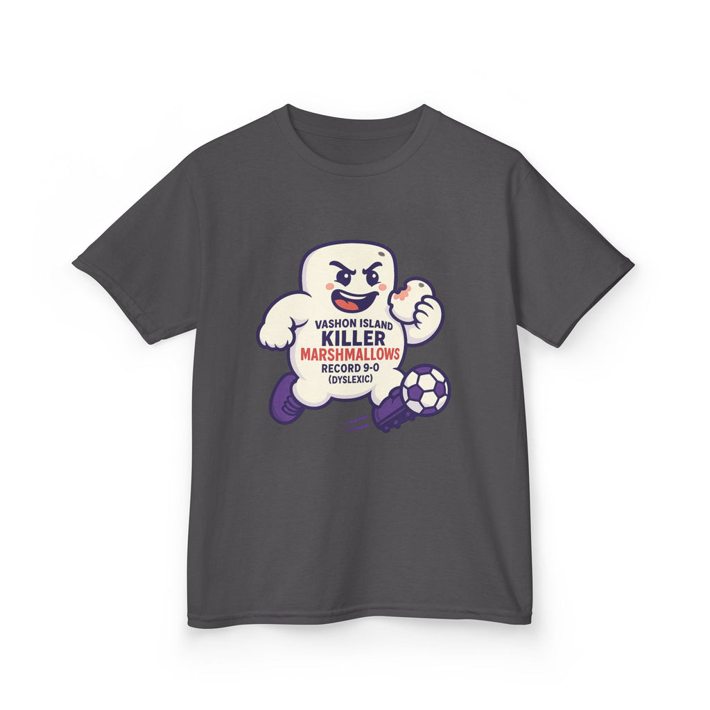 Kids Tee — 'Marshmallow Killer' Soccer Graphic