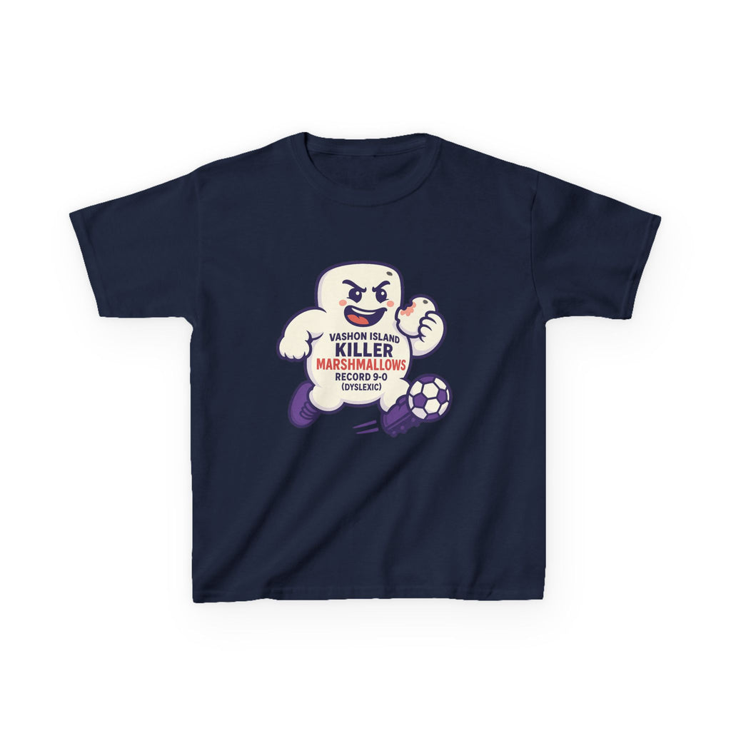 Kids Tee — 'Marshmallow Killer' Soccer Graphic