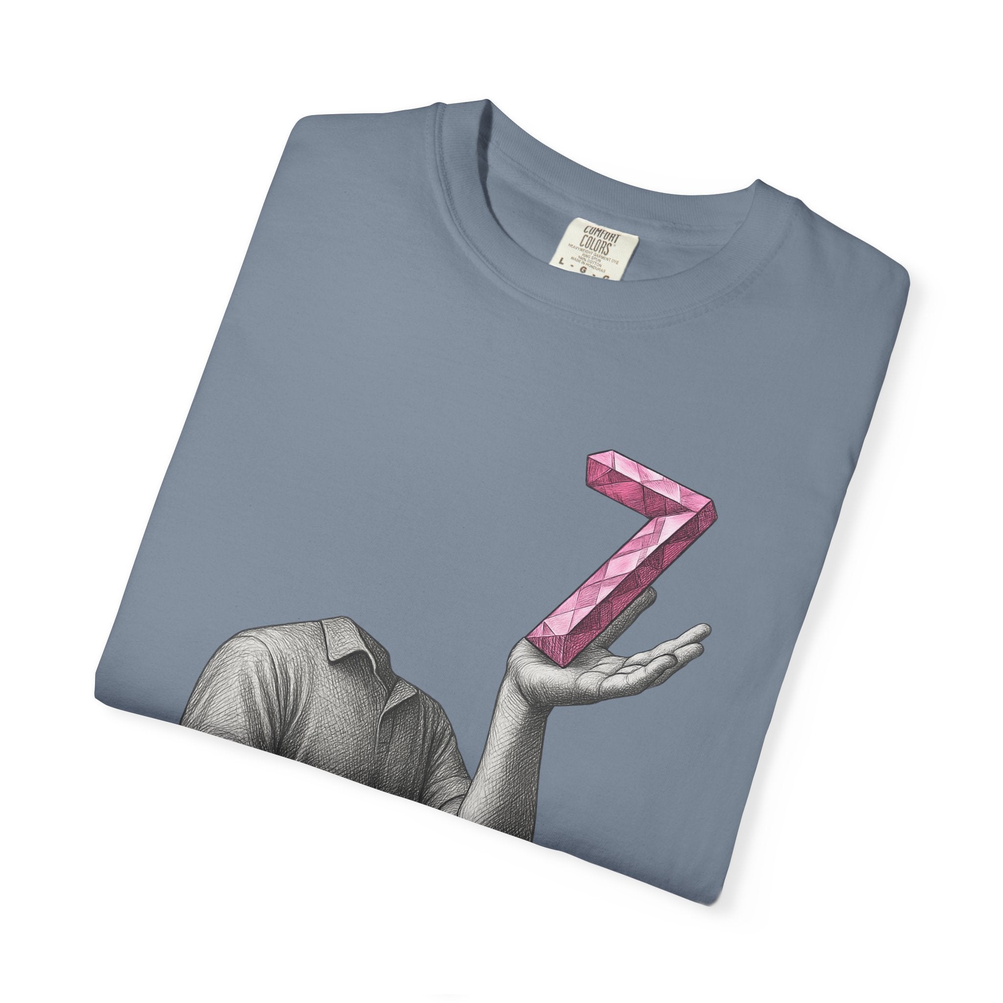 Graphic T-Shirt — Surreal Floating Numbers '6' & '7' Art Tee