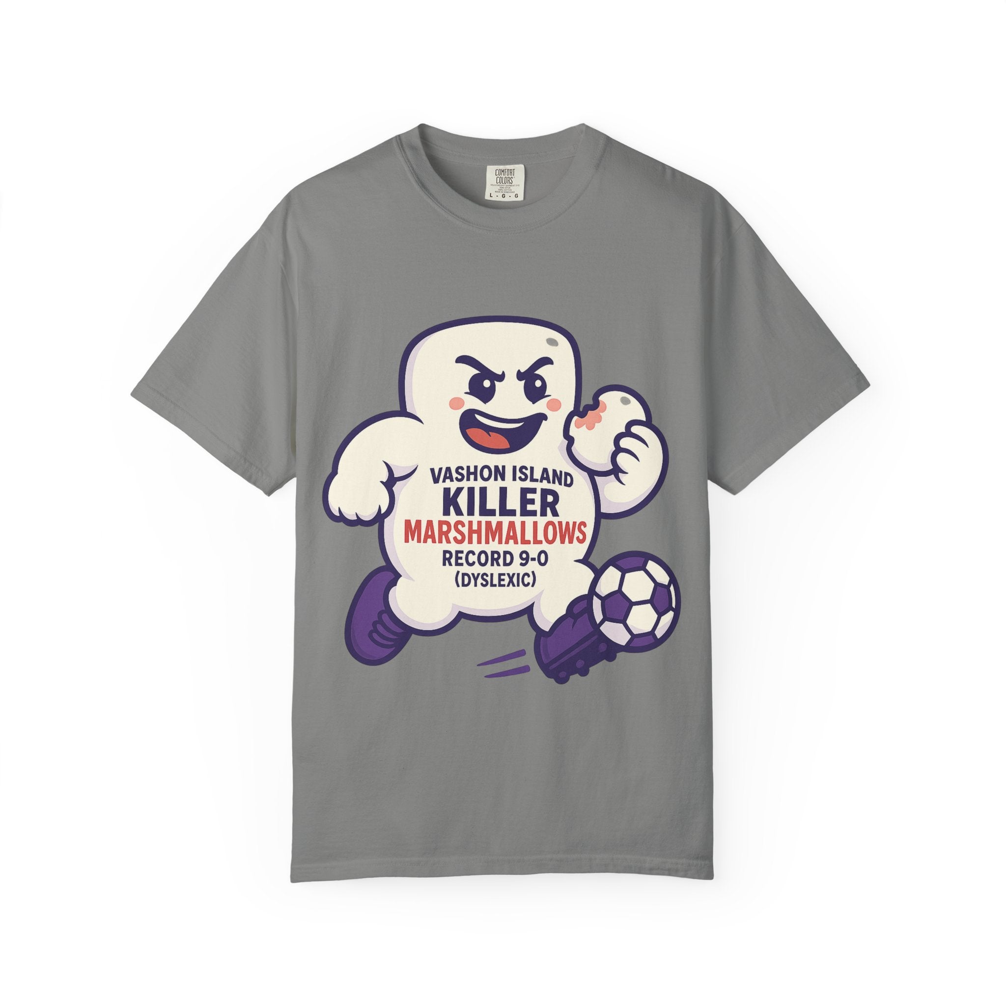 Killer Marshmallows Soccer T-Shirt — Vashon Island Retro Mascot Tee