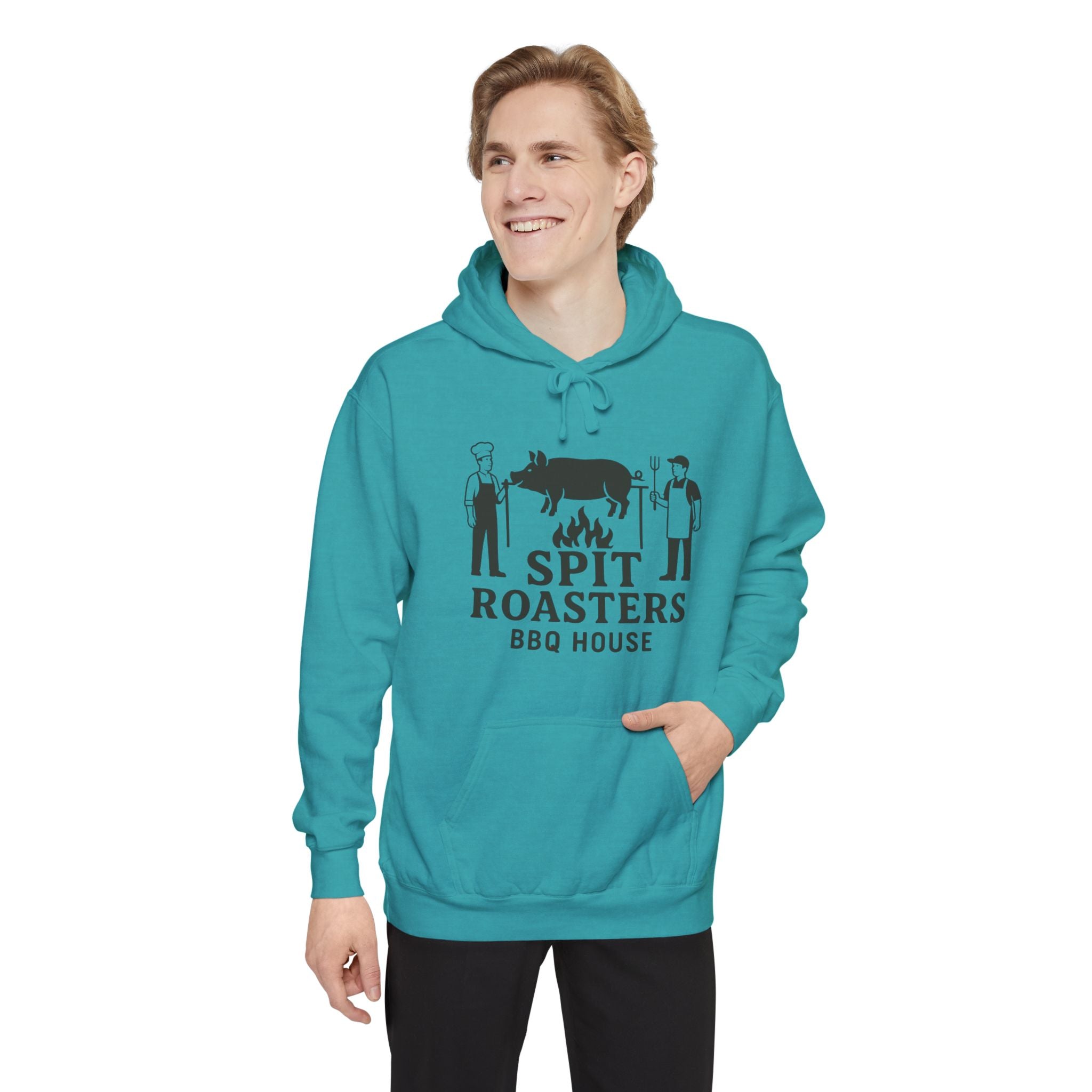 BBQ Hoodie — "Spit Roasters BBQ House" Graphic Pullover
