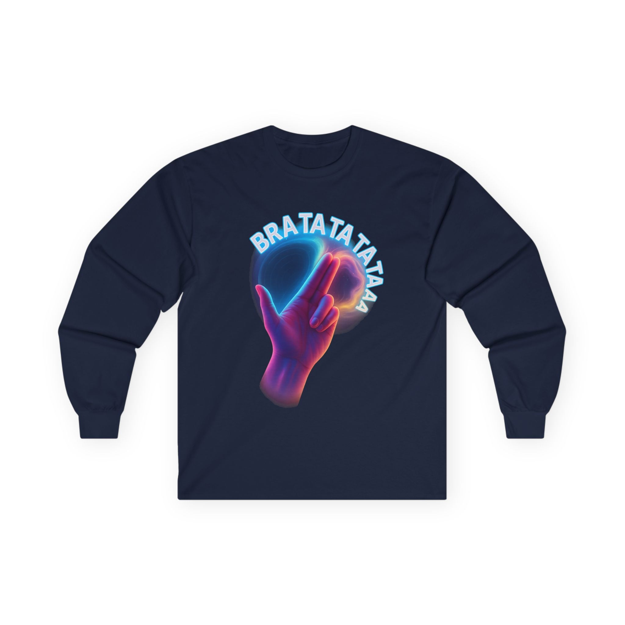 Long Sleeve Tee with 'BRATATAT' Design