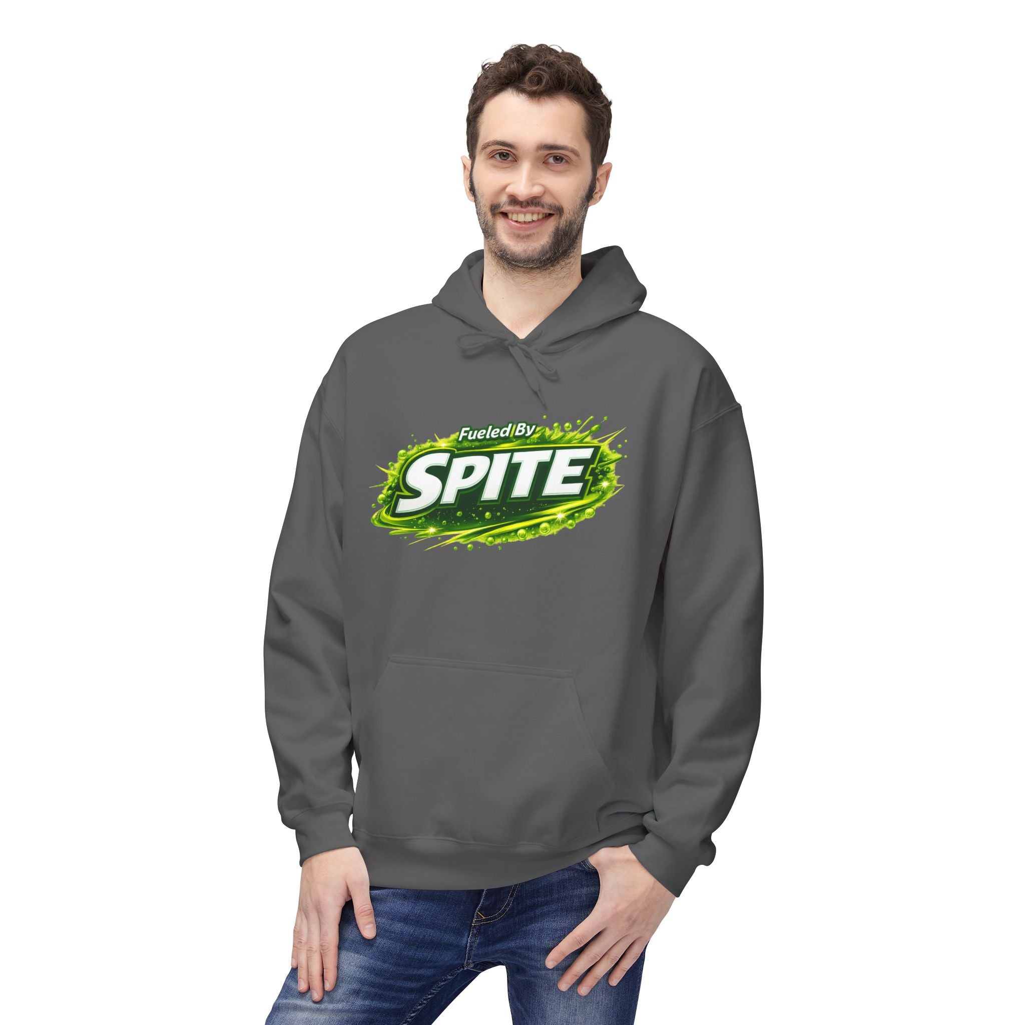 Hoodie — "Fueled by Spite" Graphic Pullover