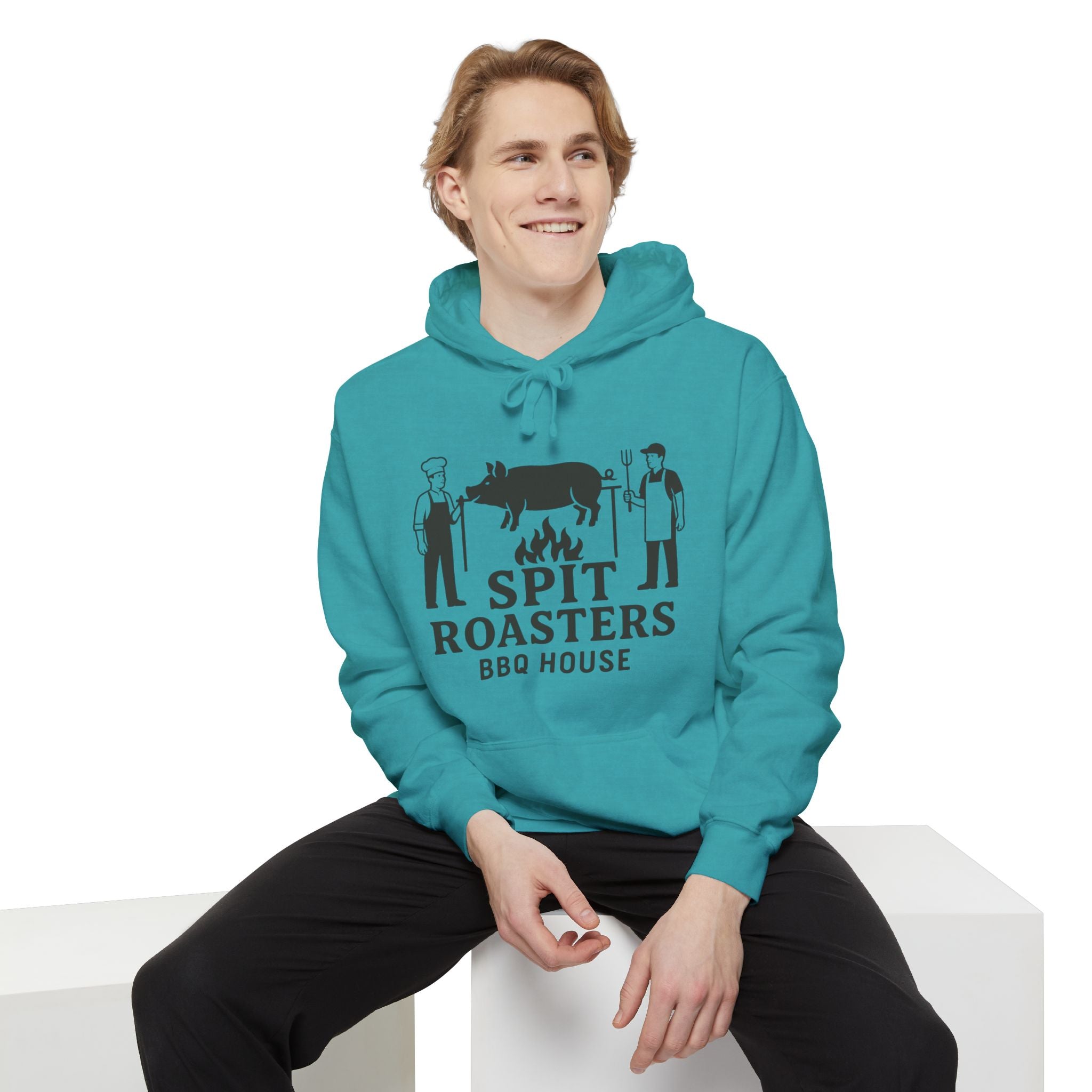 BBQ Hoodie — "Spit Roasters BBQ House" Graphic Pullover