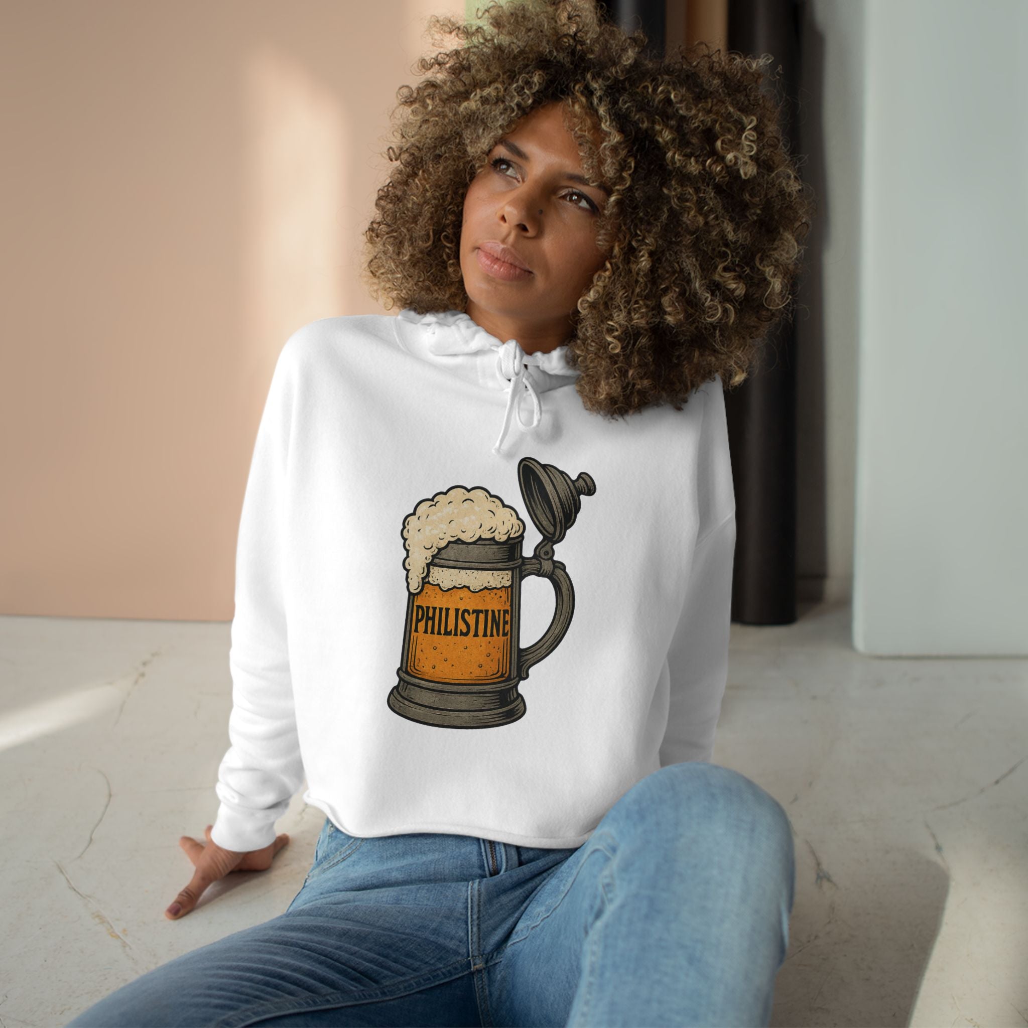 Philistine Crop Hoodie - Trendy and Edgy Women's Fashion