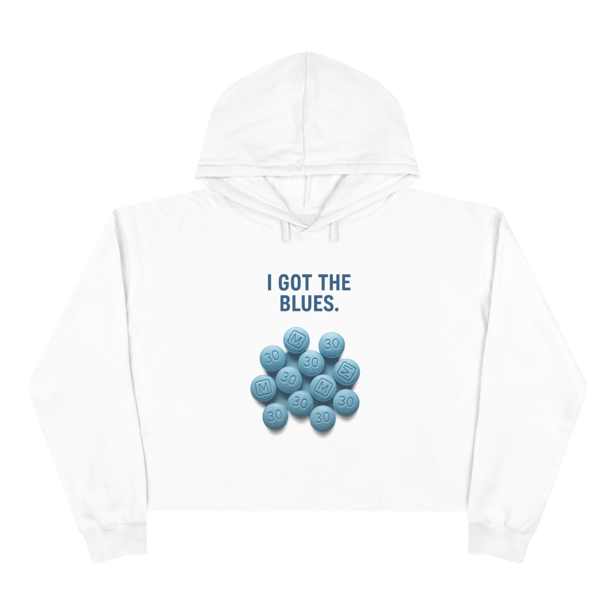 I Got The Blues Crop Hoodie - Trendy and Fun for Everyday Wear