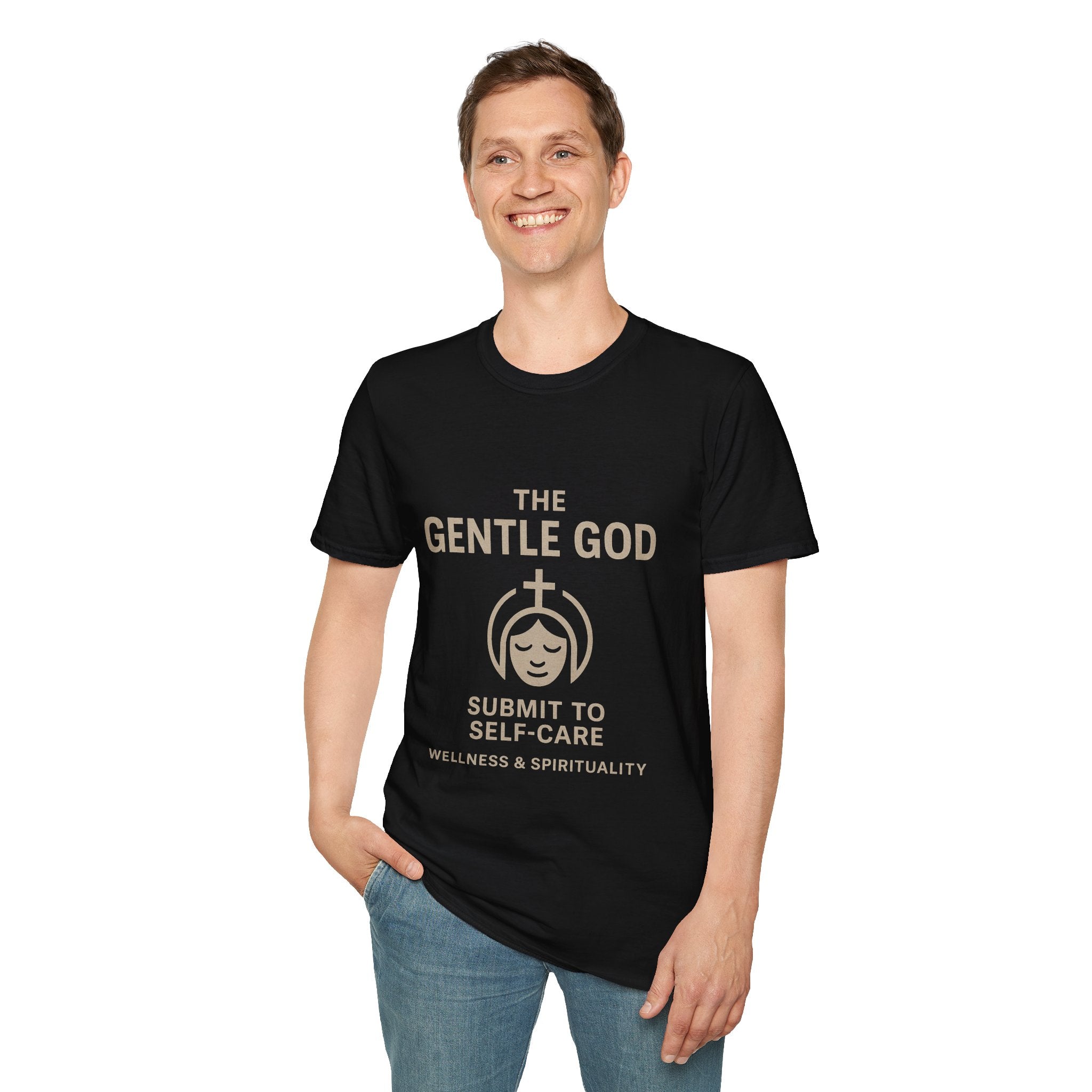 The Gentle God T-Shirt — "Submit to Self-Care" Spiritual Wellness Tee