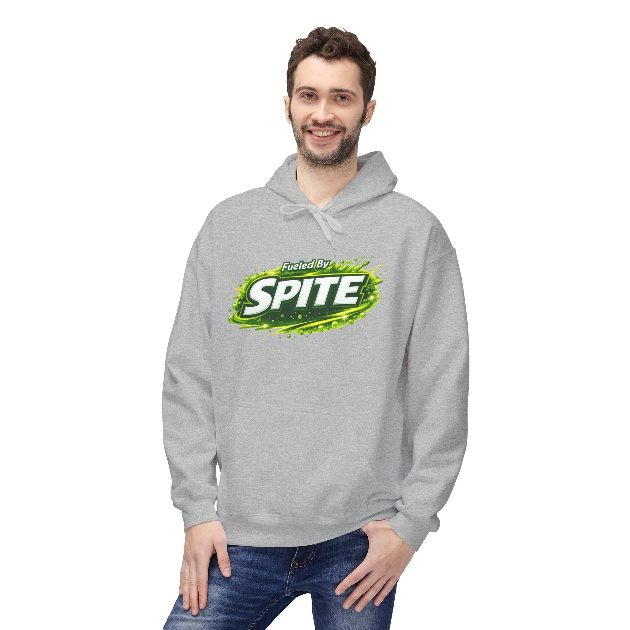 Hoodie — "Fueled by Spite" Graphic Pullover