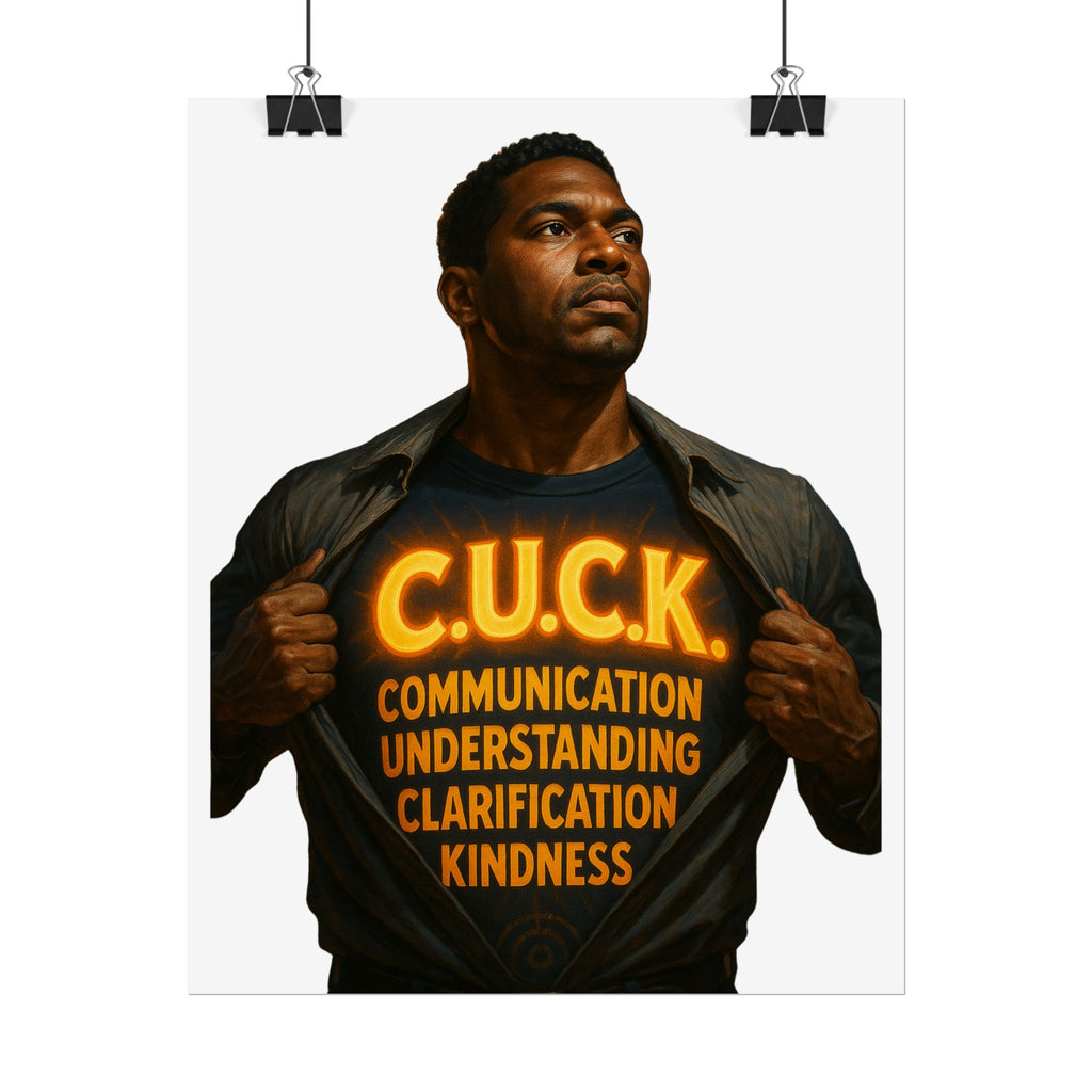 Rolled Poster - C.U.C.K. Motivational Wall Art (Communication, Understanding, Clarification, Kindness)
