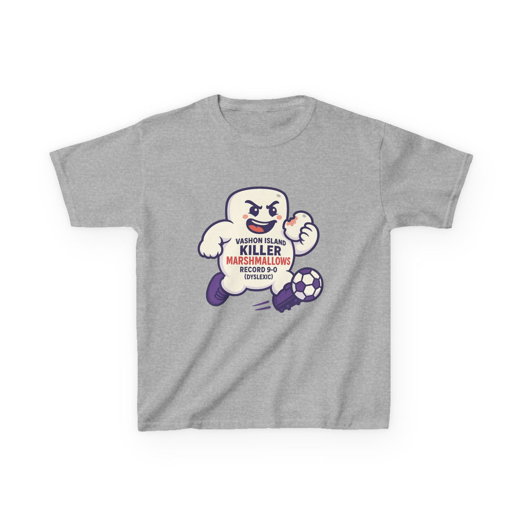 Kids Tee — 'Marshmallow Killer' Soccer Graphic