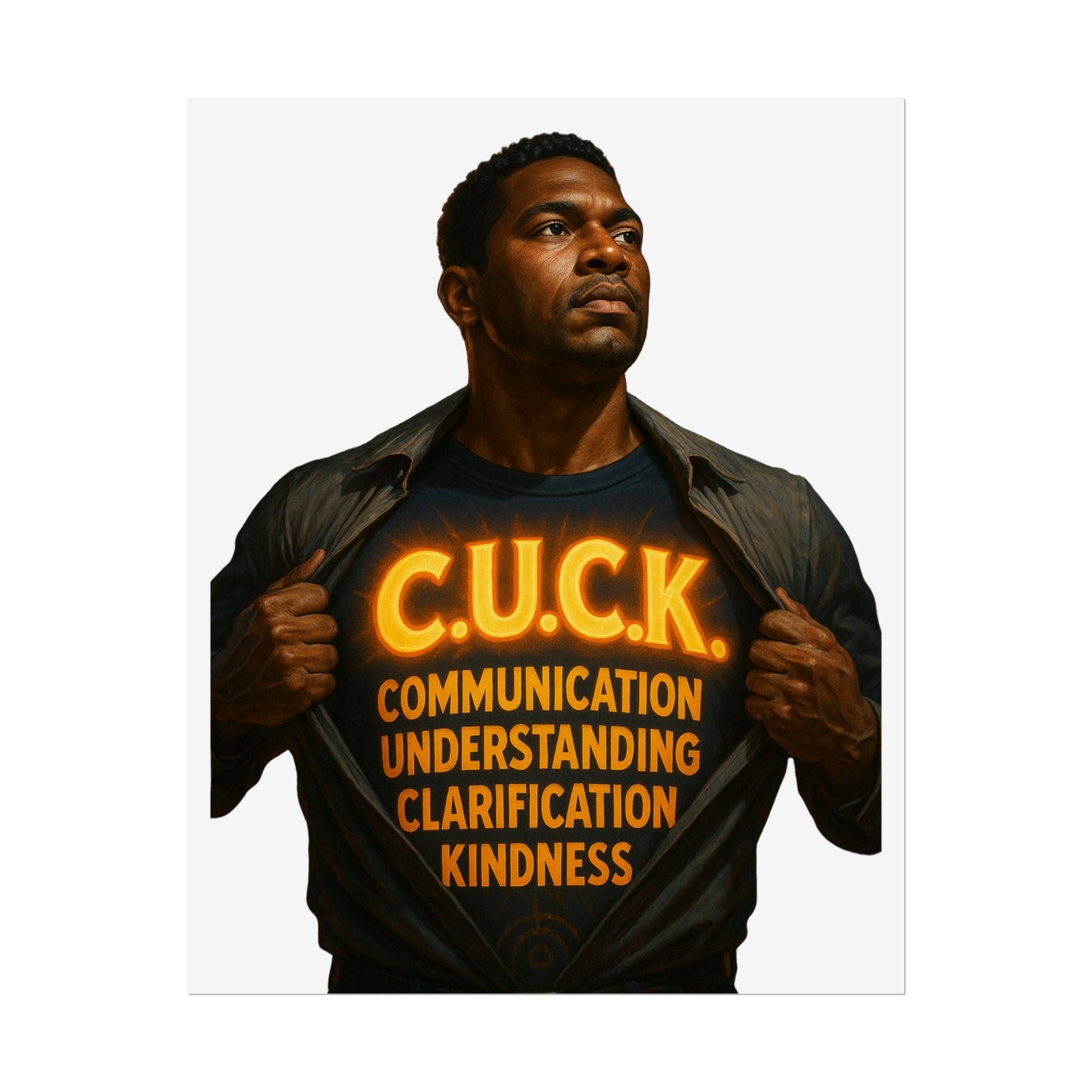 Rolled Poster - C.U.C.K. Motivational Wall Art (Communication, Understanding, Clarification, Kindness)