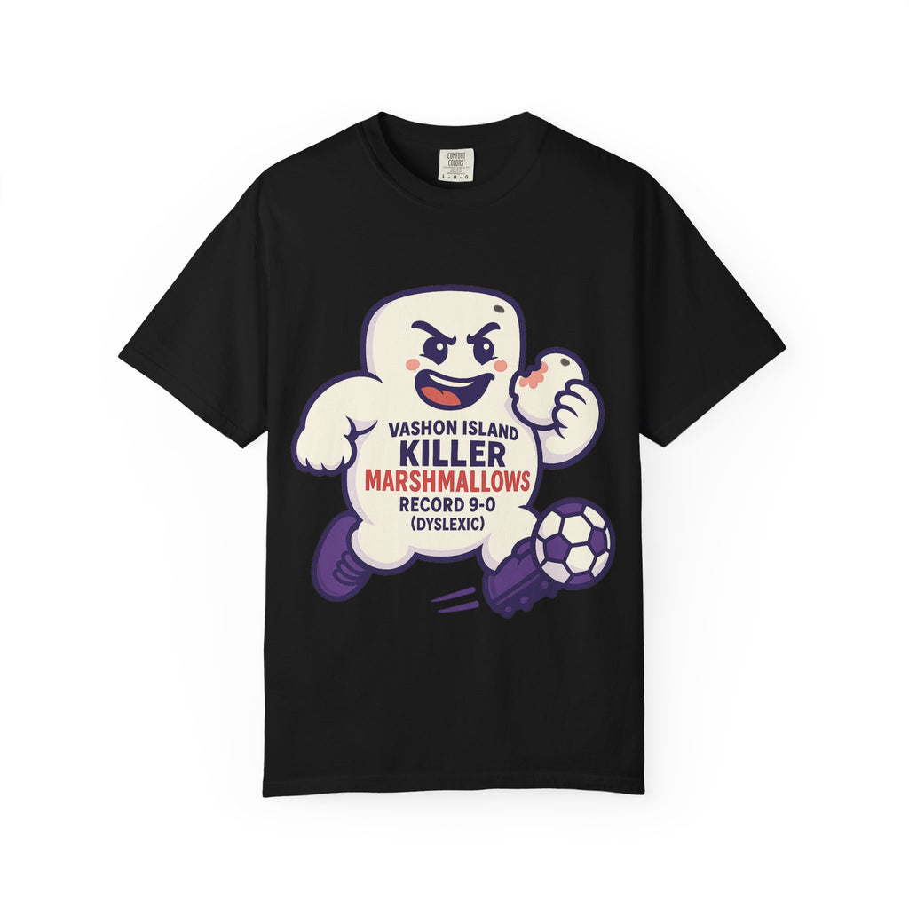 Killer Marshmallows Soccer T-Shirt — Vashon Island Retro Mascot Tee