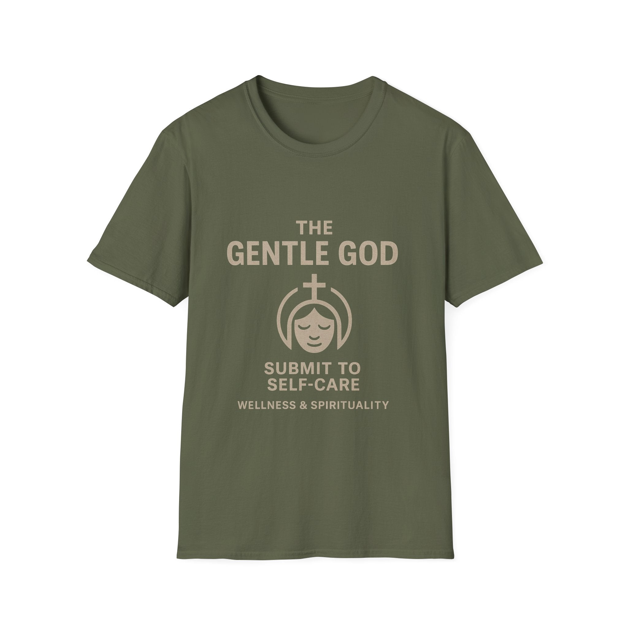 The Gentle God T-Shirt — "Submit to Self-Care" Spiritual Wellness Tee