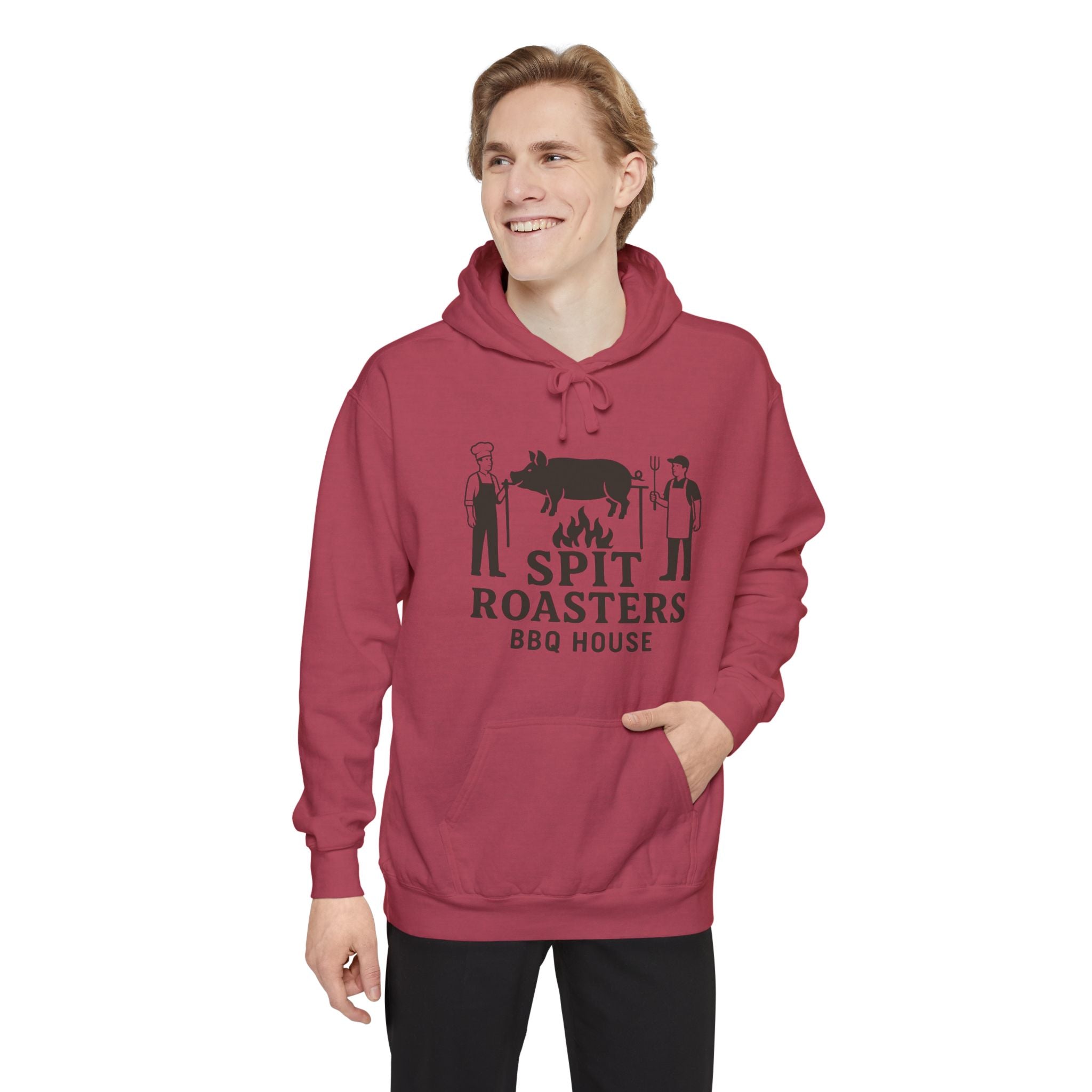 BBQ Hoodie — "Spit Roasters BBQ House" Graphic Pullover