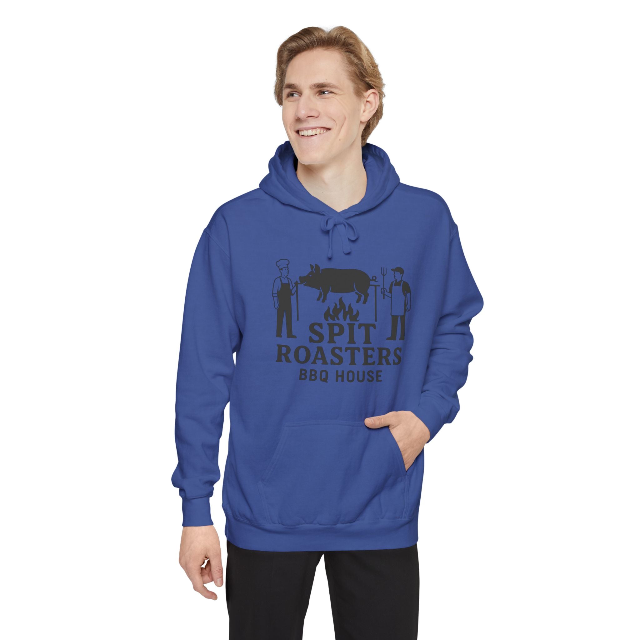 BBQ Hoodie — "Spit Roasters BBQ House" Graphic Pullover