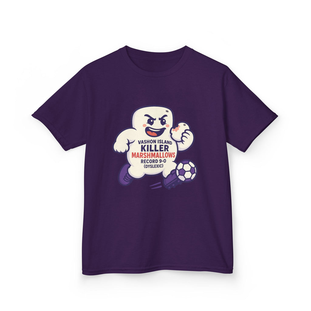 Kids Tee — 'Marshmallow Killer' Soccer Graphic