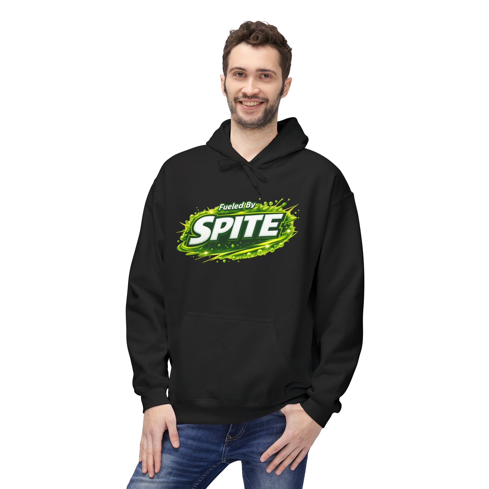 Hoodie — "Fueled by Spite" Graphic Pullover