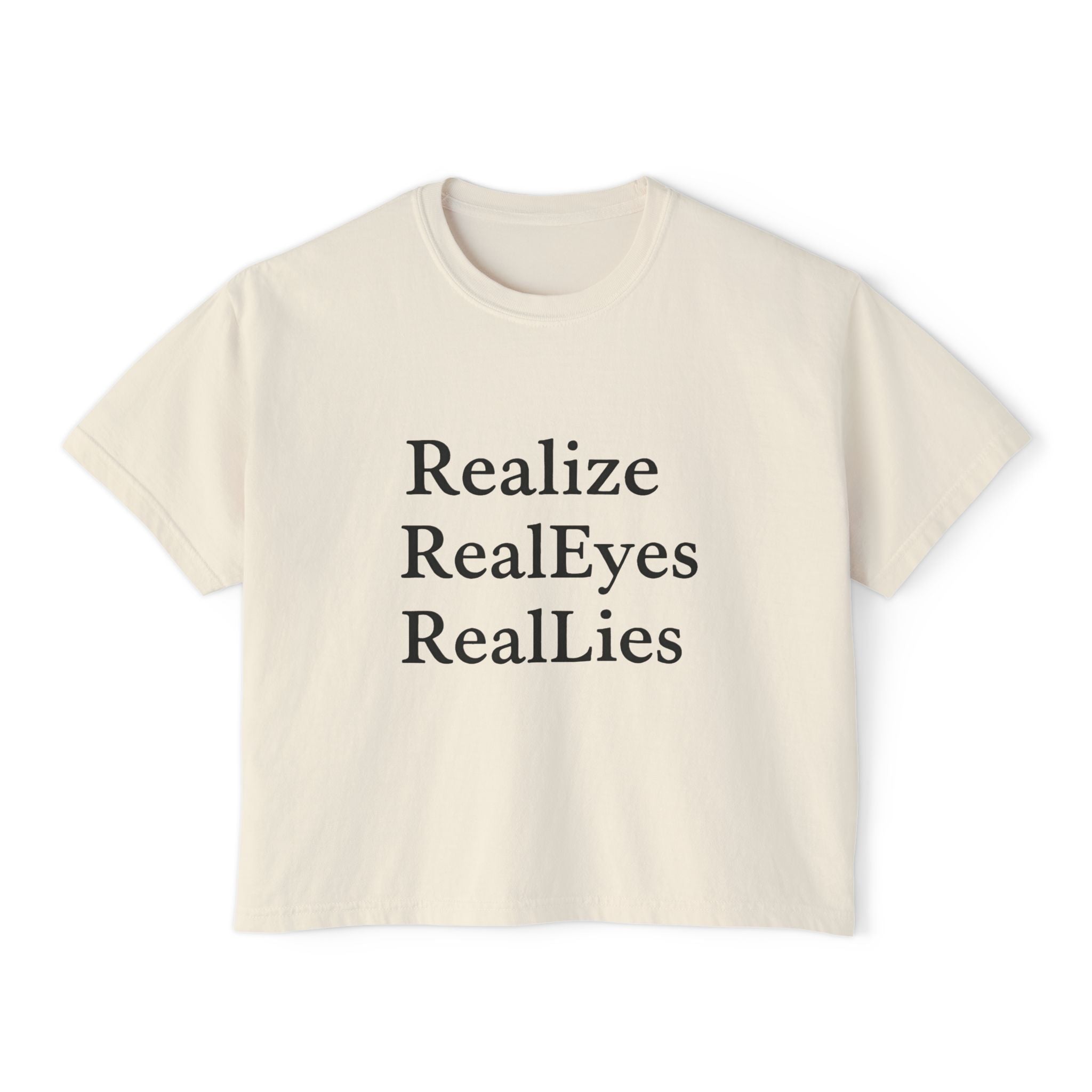 The "Real Eyes" Boxy Tee | Realize Real Lies