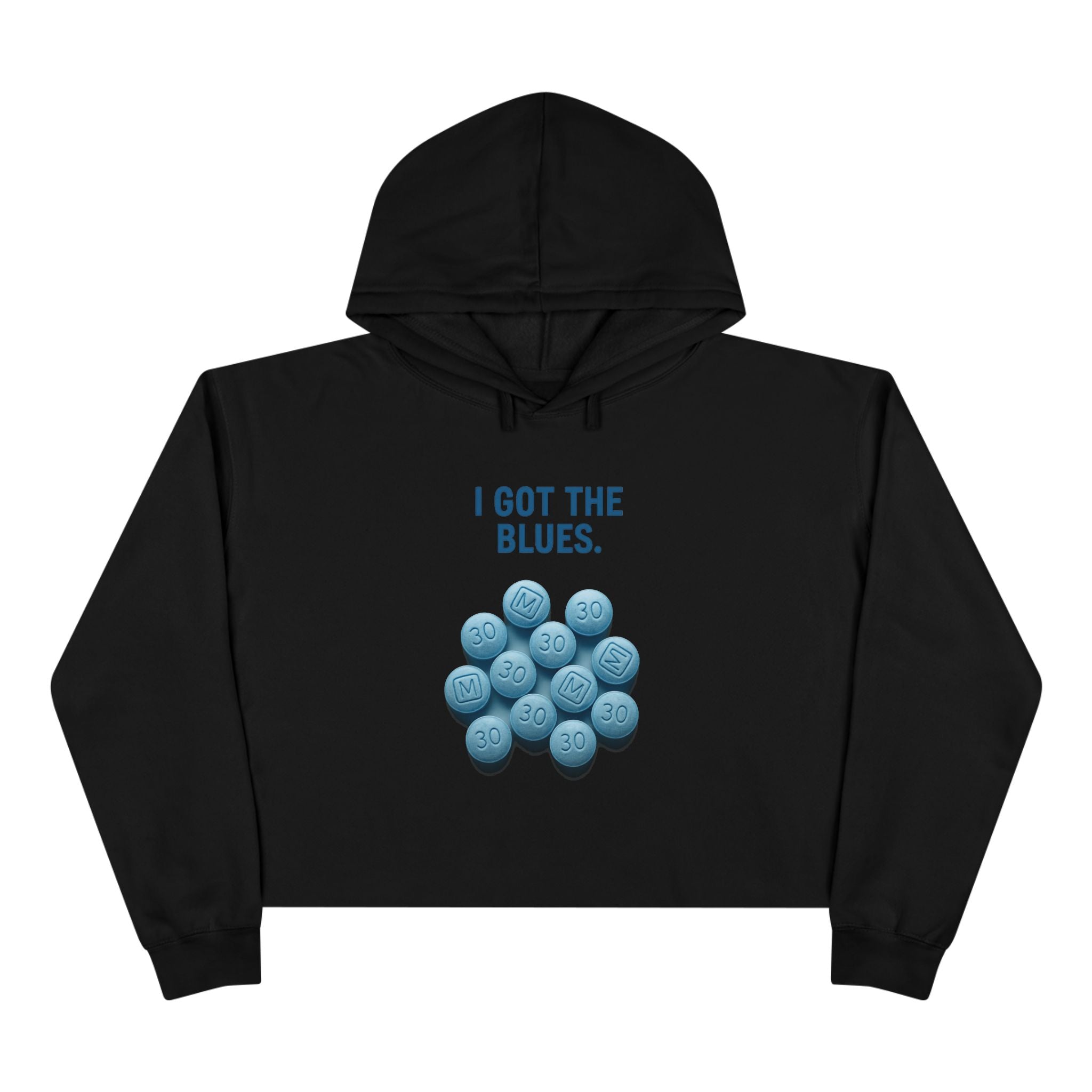 I Got The Blues Crop Hoodie - Trendy and Fun for Everyday Wear