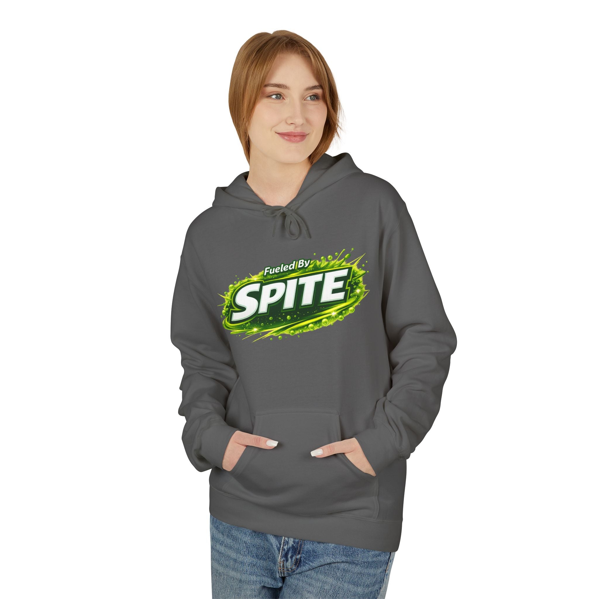 Hoodie — "Fueled by Spite" Graphic Pullover