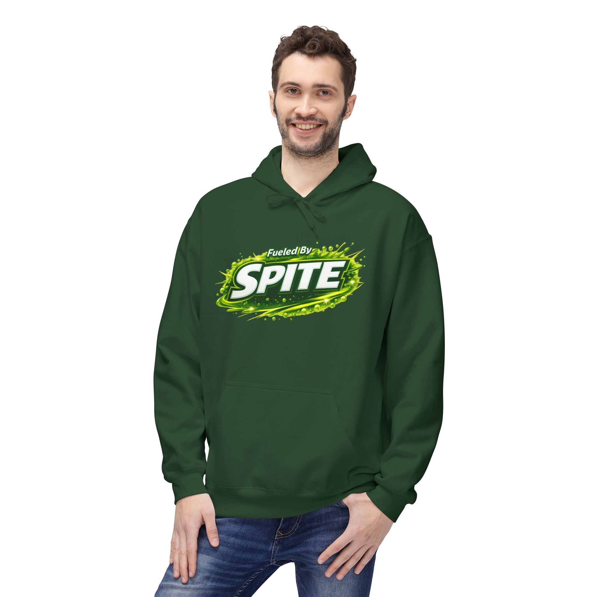 Hoodie — "Fueled by Spite" Graphic Pullover