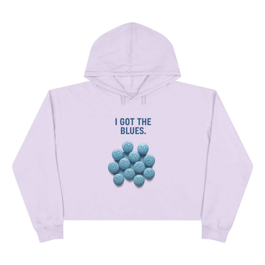 I Got The Blues Crop Hoodie - Trendy and Fun for Everyday Wear