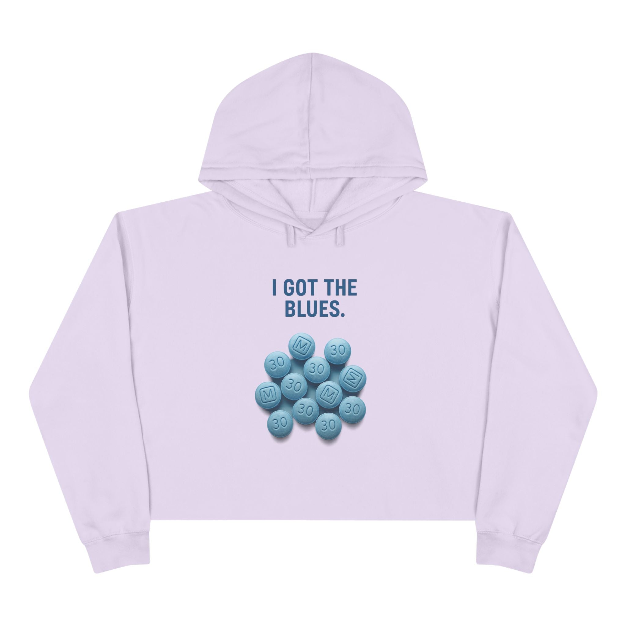 I Got The Blues Crop Hoodie - Trendy and Fun for Everyday Wear