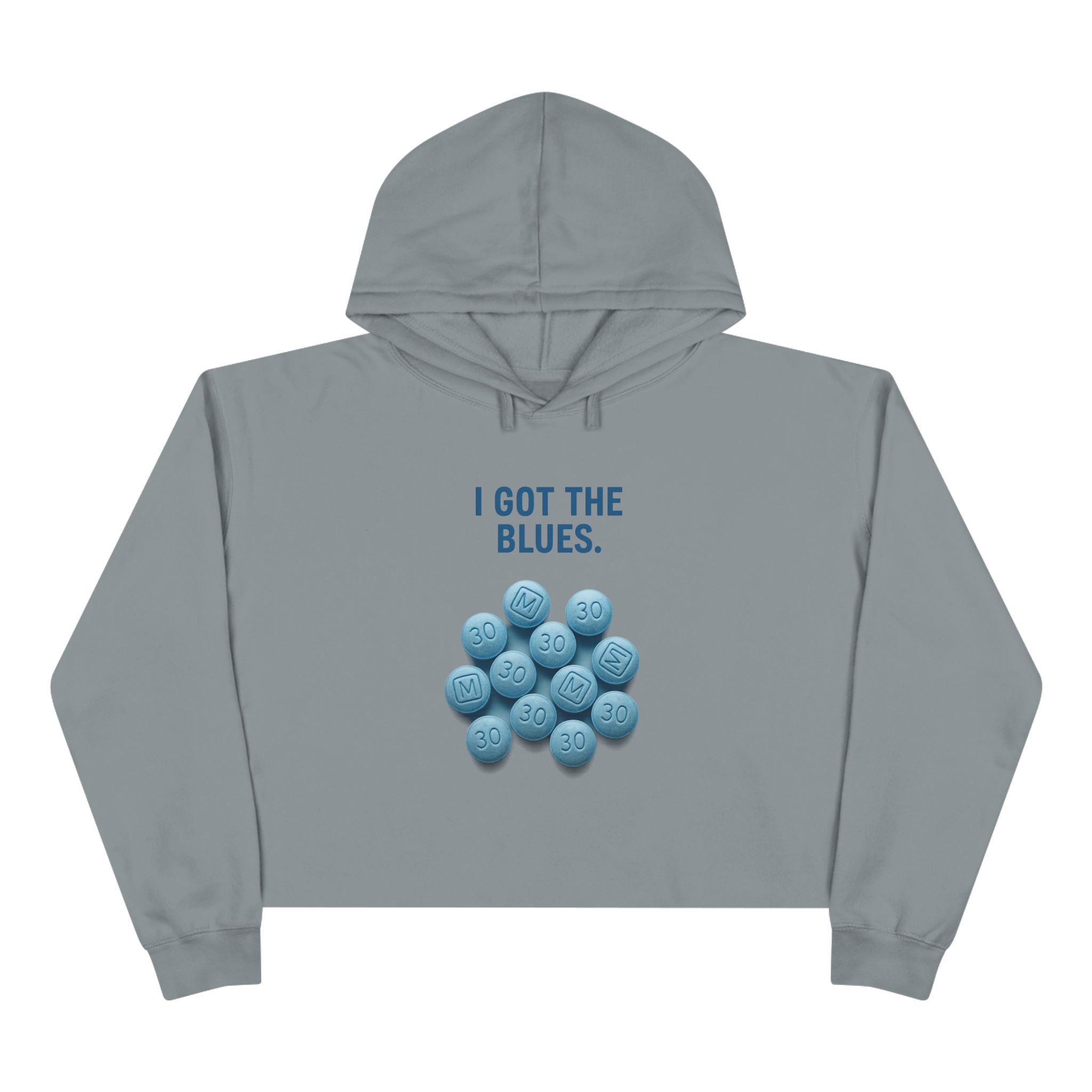 I Got The Blues Crop Hoodie - Trendy and Fun for Everyday Wear