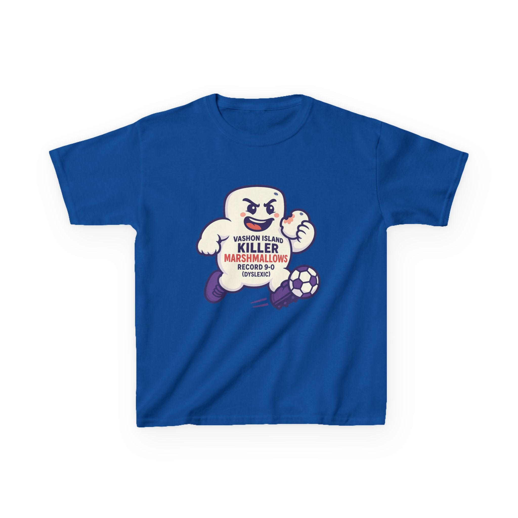 Kids Tee — 'Marshmallow Killer' Soccer Graphic