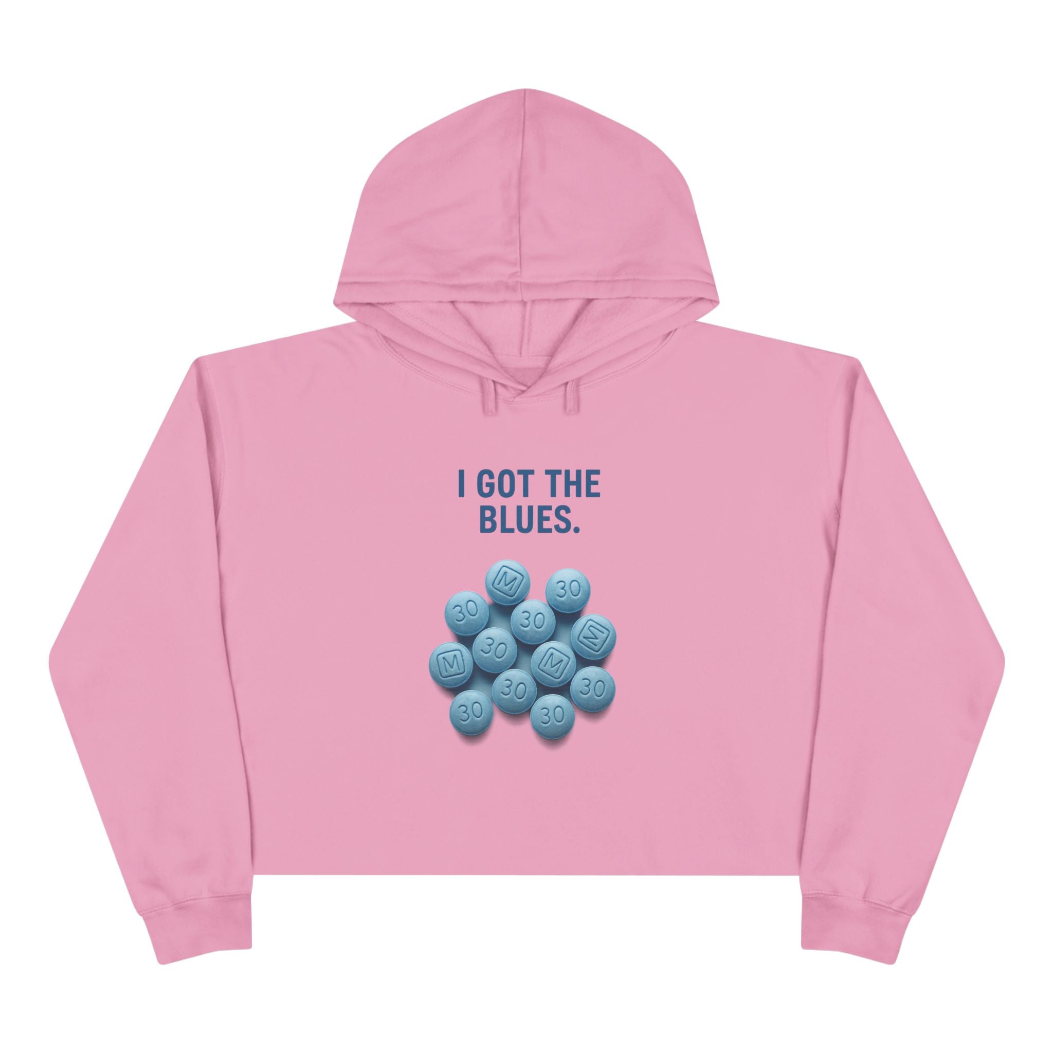 I Got The Blues Crop Hoodie - Trendy and Fun for Everyday Wear