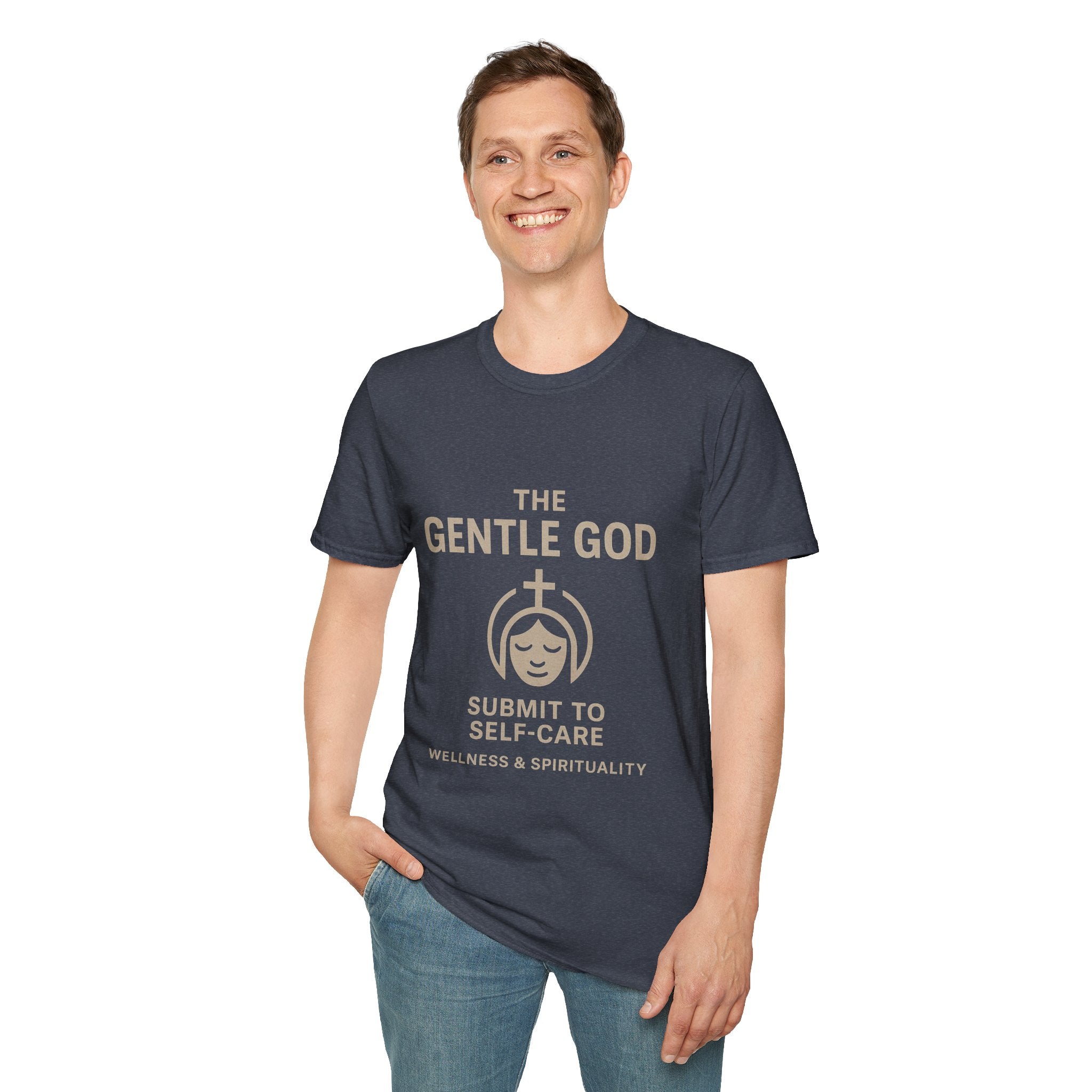 The Gentle God T-Shirt — "Submit to Self-Care" Spiritual Wellness Tee